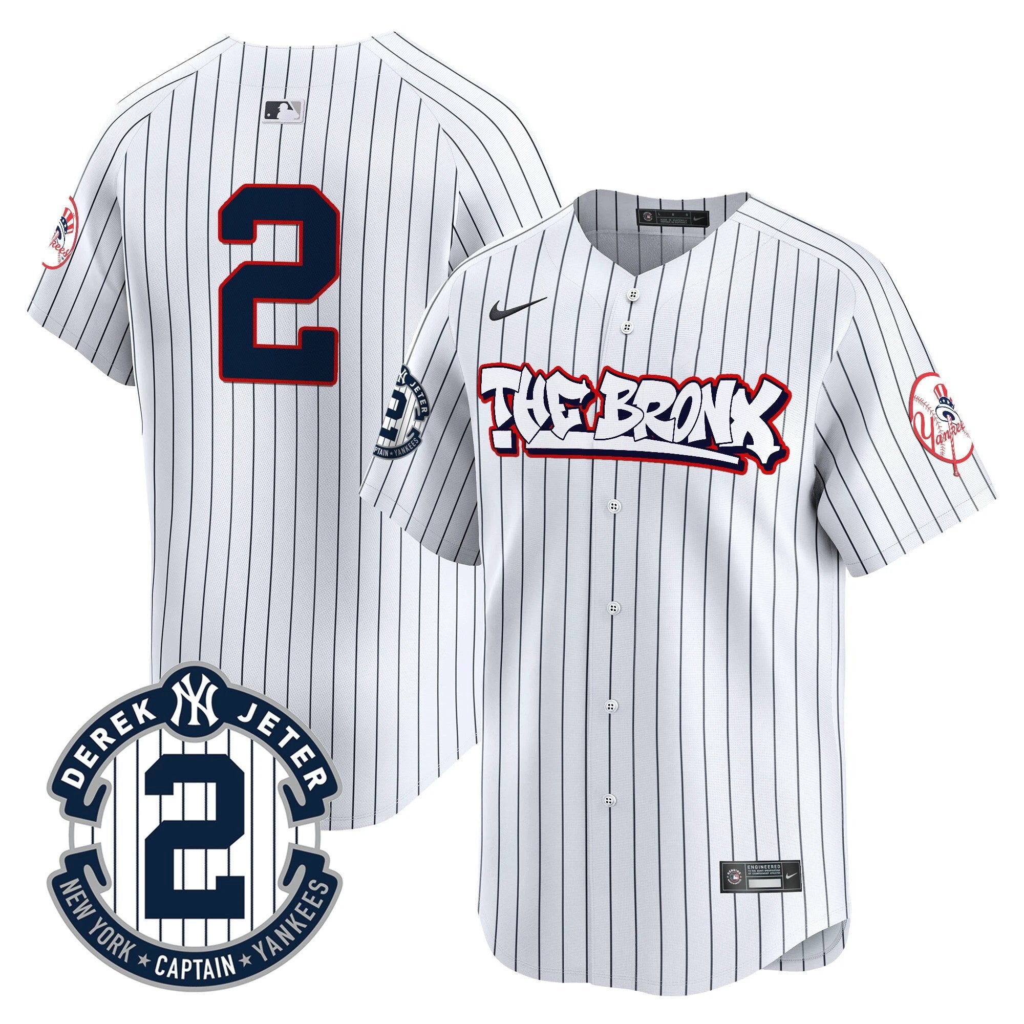 NYY The Bronx Graffiti Vapor Premier Limited Jersey V8 - All Stitched by New York Yankees