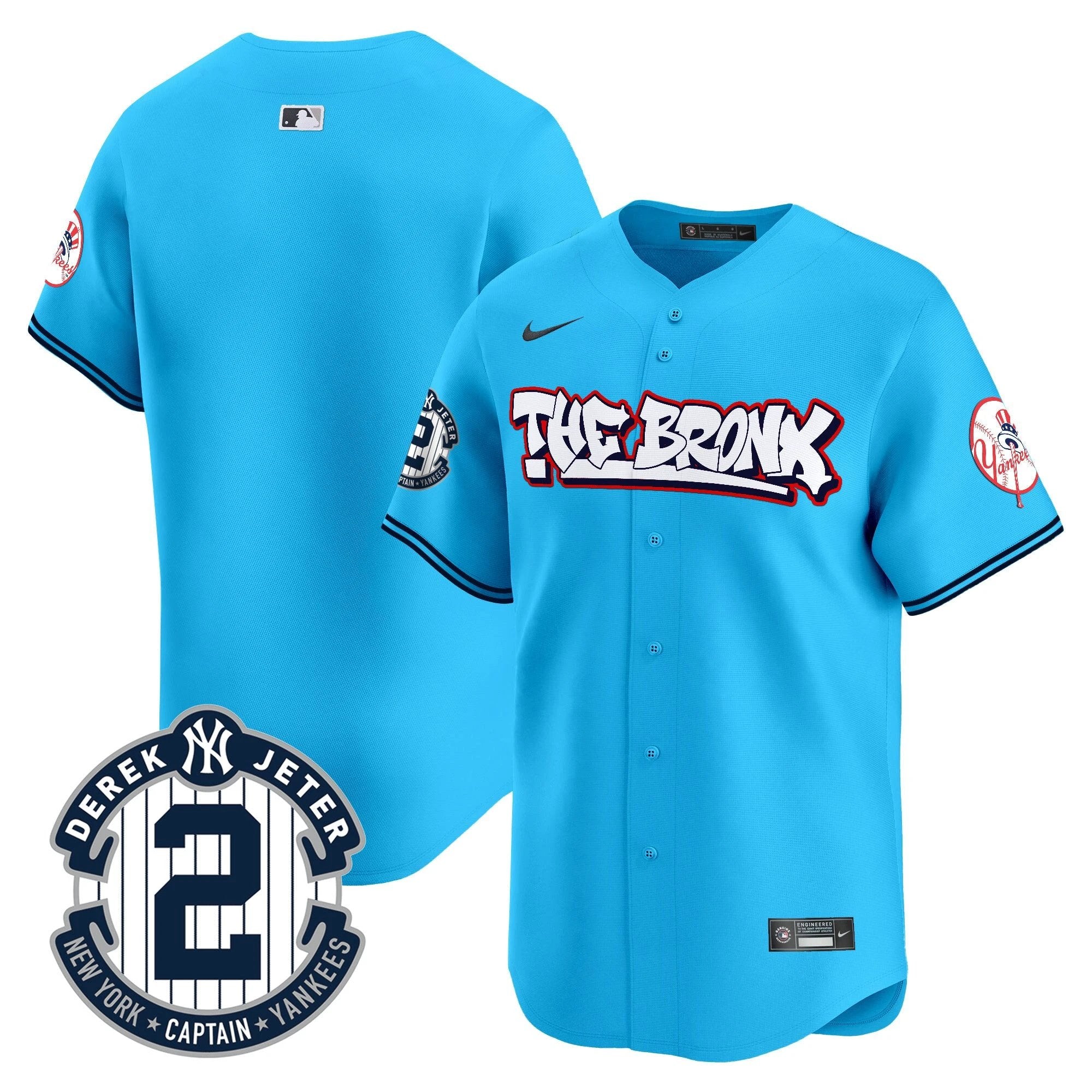 NYY The Bronx Graffiti Vapor Premier Limited Jersey V8 - All Stitched by New York Yankees