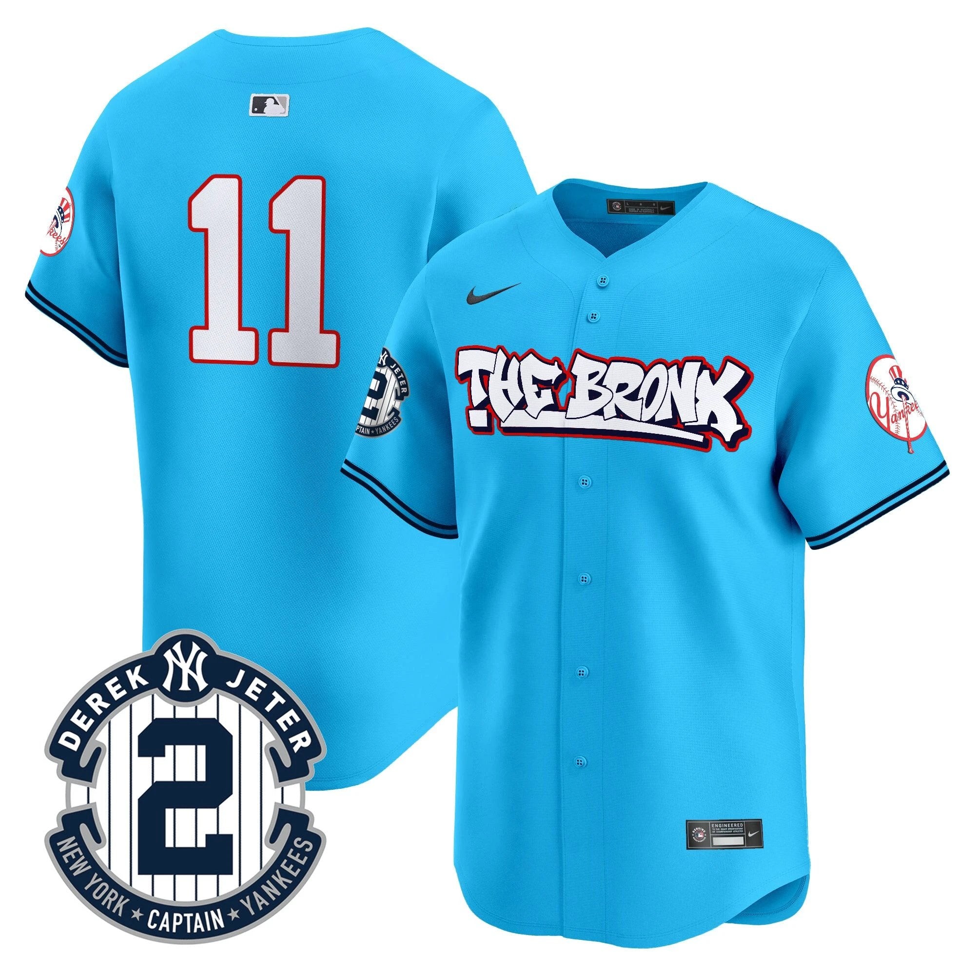 NYY The Bronx Graffiti Vapor Premier Limited Jersey V8 - All Stitched by New York Yankees