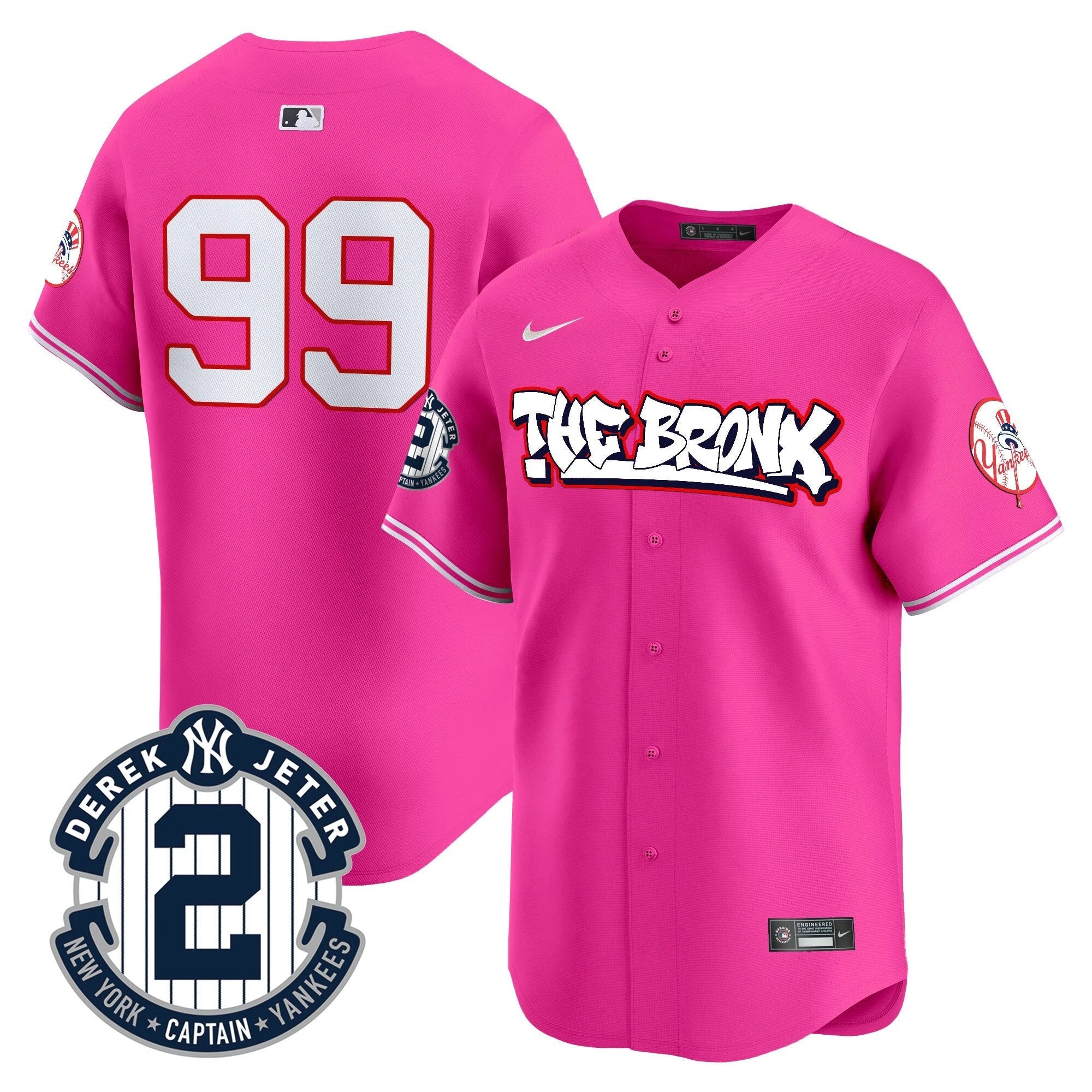 NYY The Bronx Graffiti Vapor Premier Limited Jersey V8 - All Stitched by New York Yankees