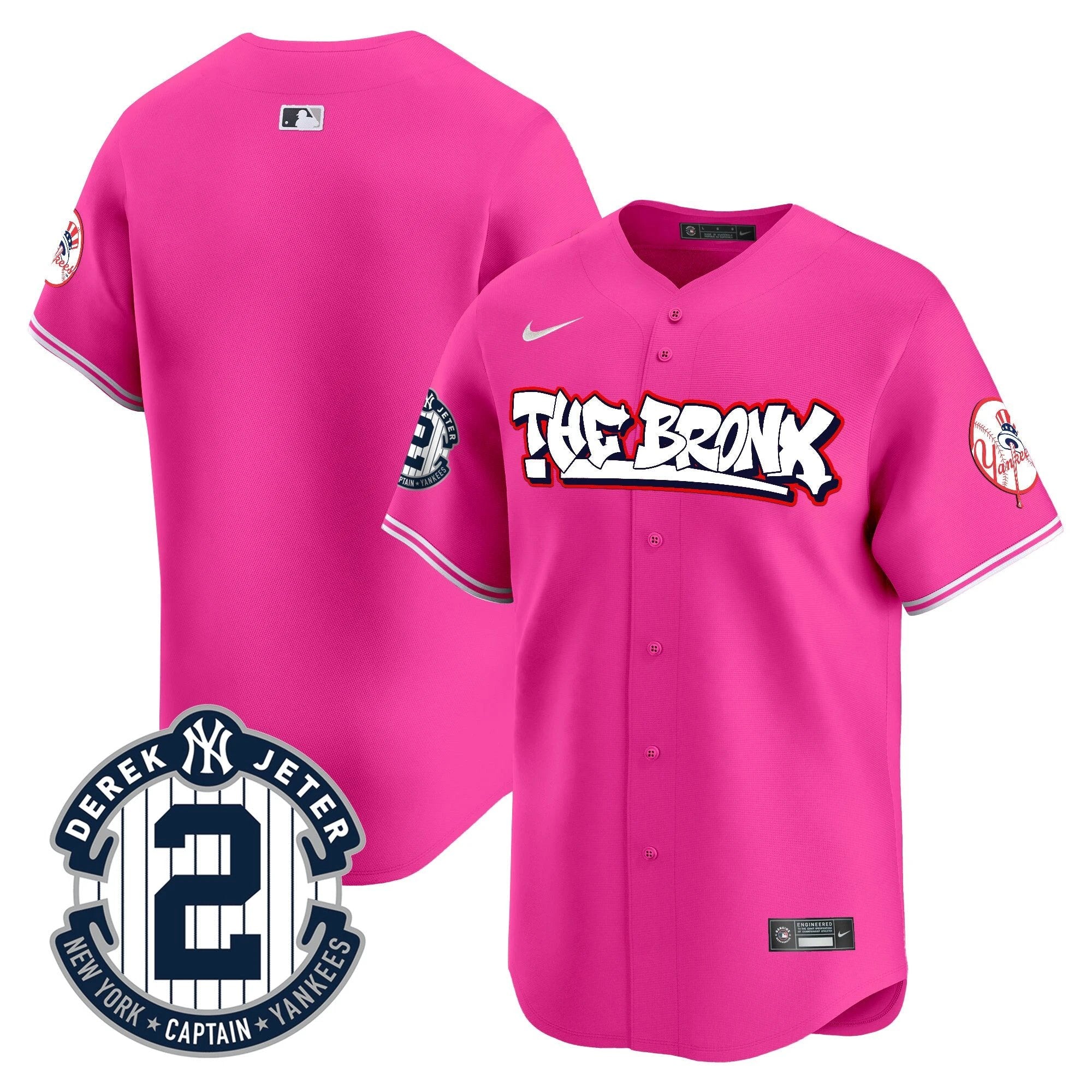 NYY The Bronx Graffiti Vapor Premier Limited Jersey V8 - All Stitched by New York Yankees