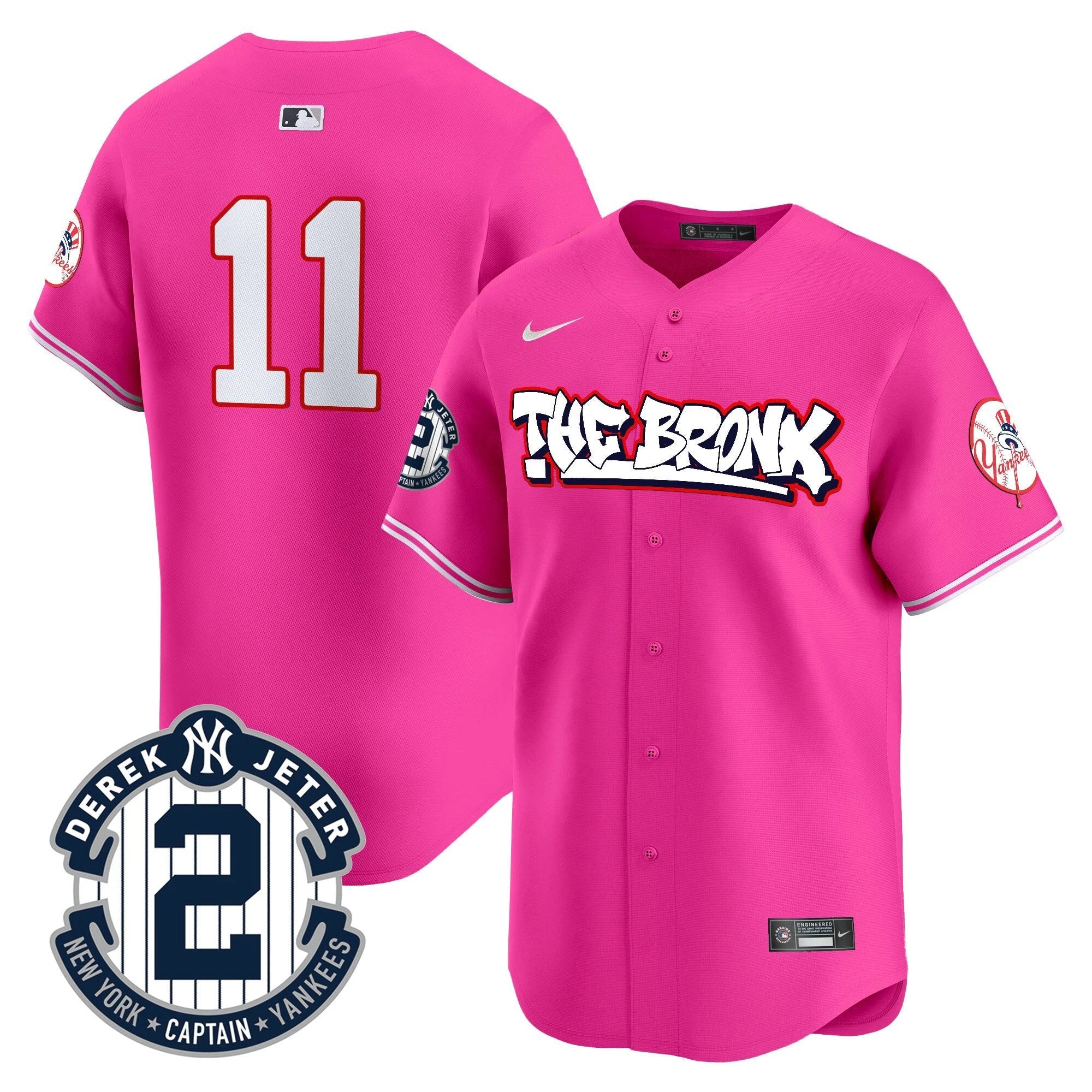 NYY The Bronx Graffiti Vapor Premier Limited Jersey V8 - All Stitched by New York Yankees