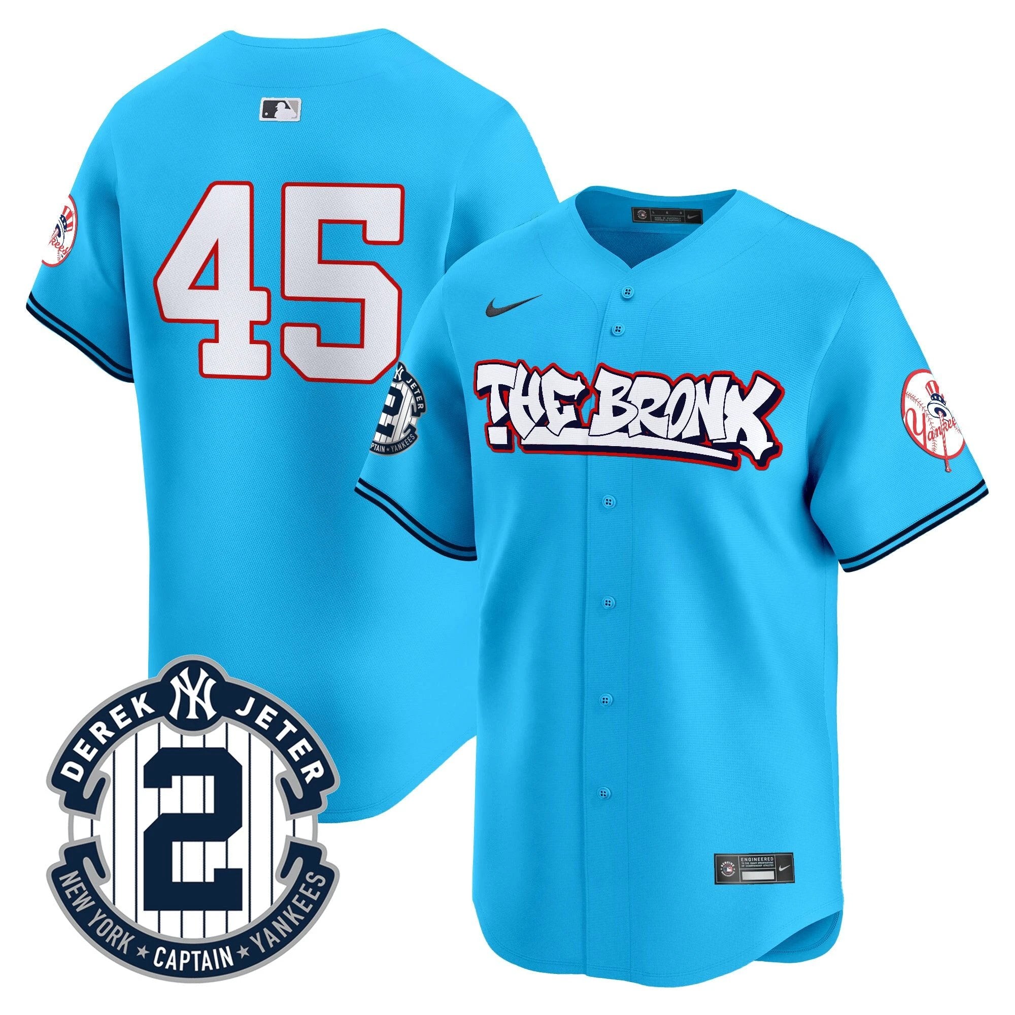 NYY The Bronx Graffiti Vapor Premier Limited Jersey V8 - All Stitched by New York Yankees