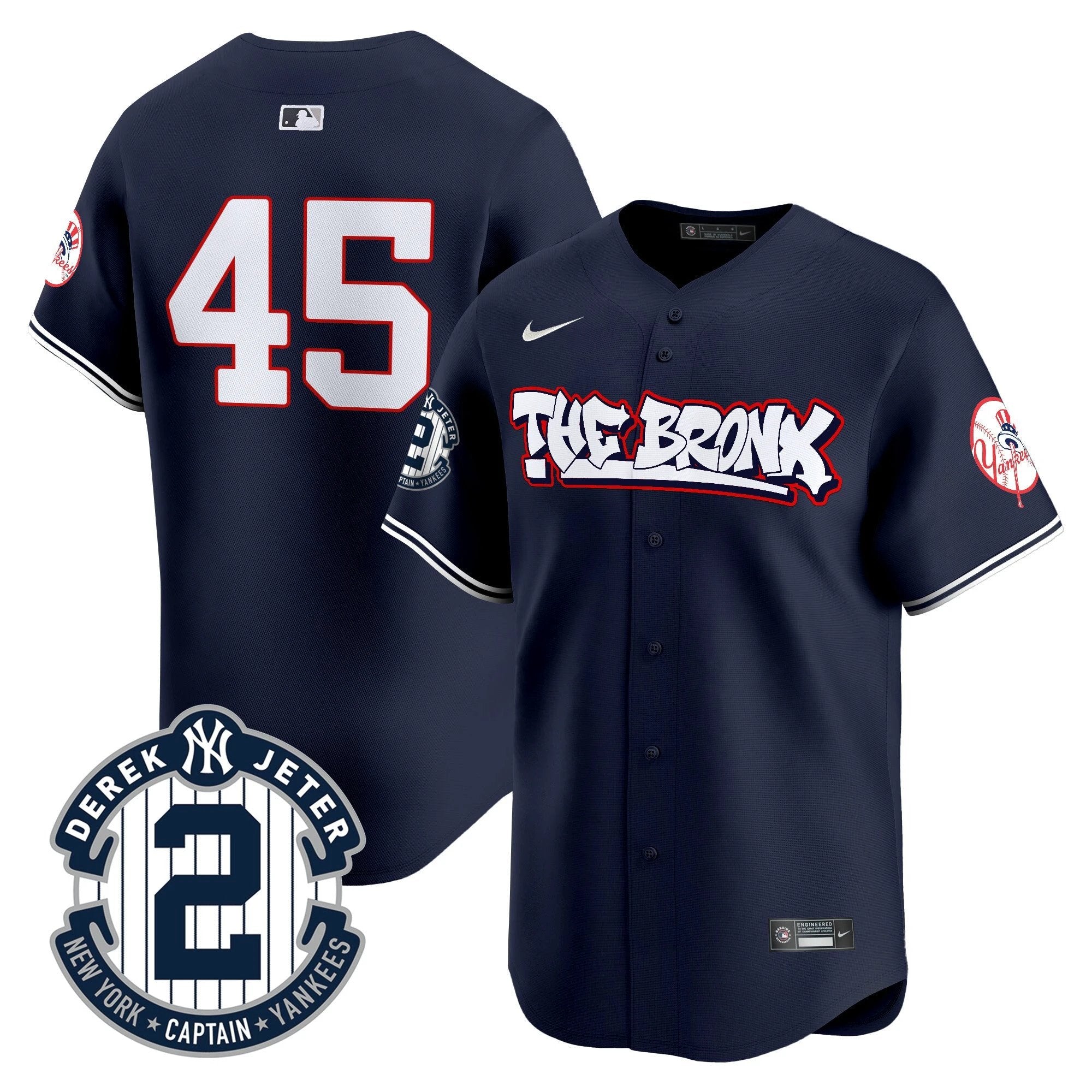 NYY The Bronx Graffiti Vapor Premier Limited Jersey V8 - All Stitched by New York Yankees