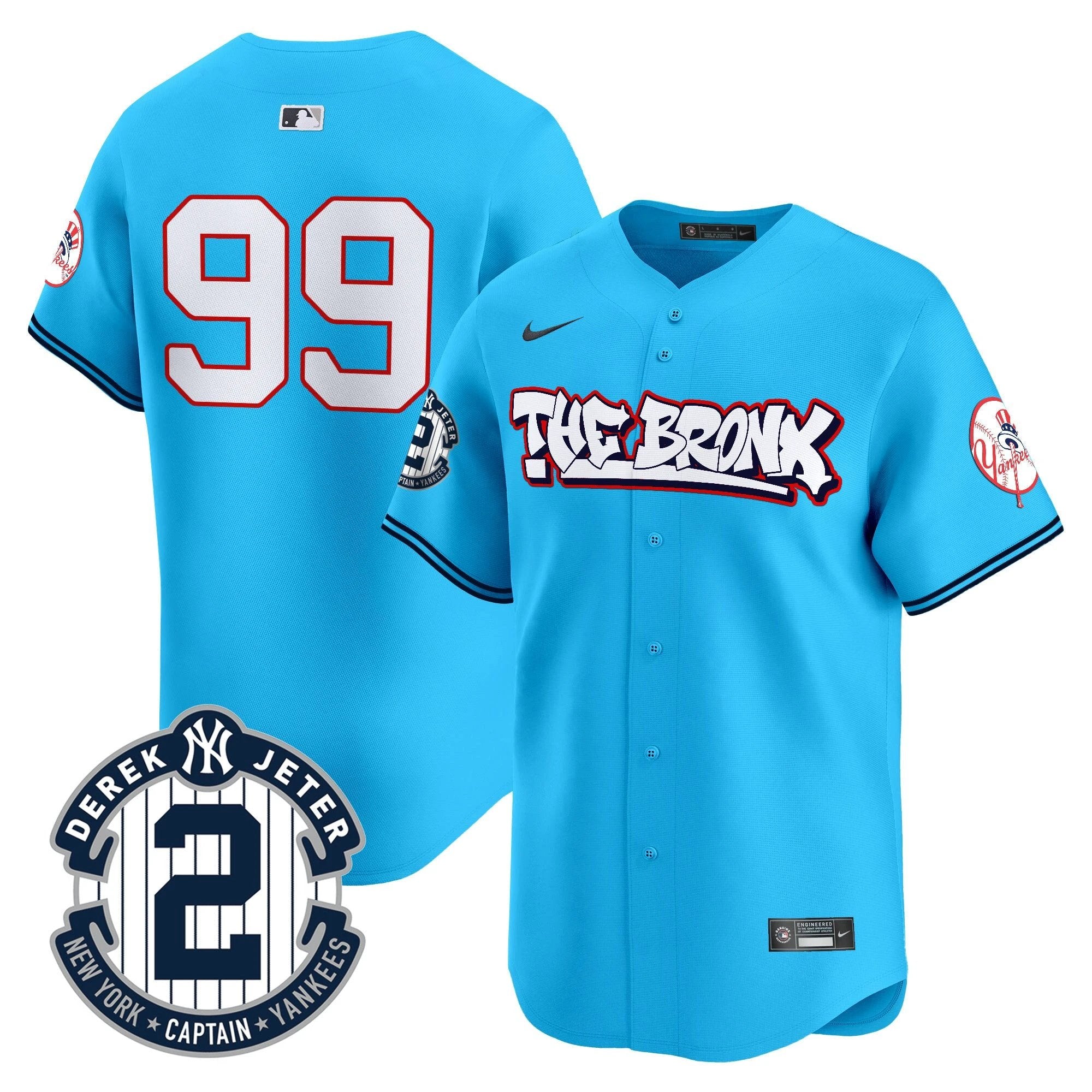 NYY The Bronx Graffiti Vapor Premier Limited Jersey V8 - All Stitched by New York Yankees