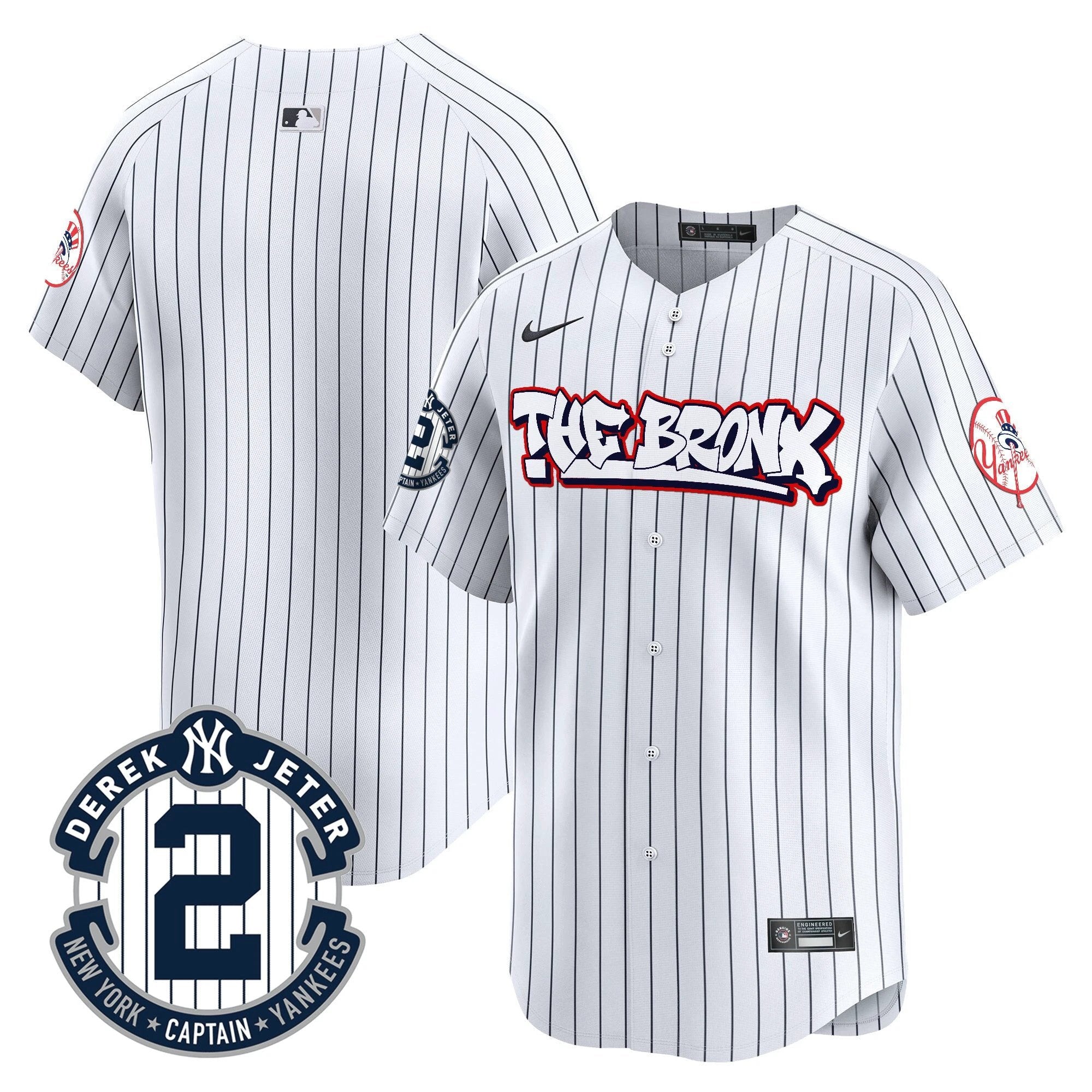 NYY The Bronx Graffiti Vapor Premier Limited Jersey V8 - All Stitched by New York Yankees