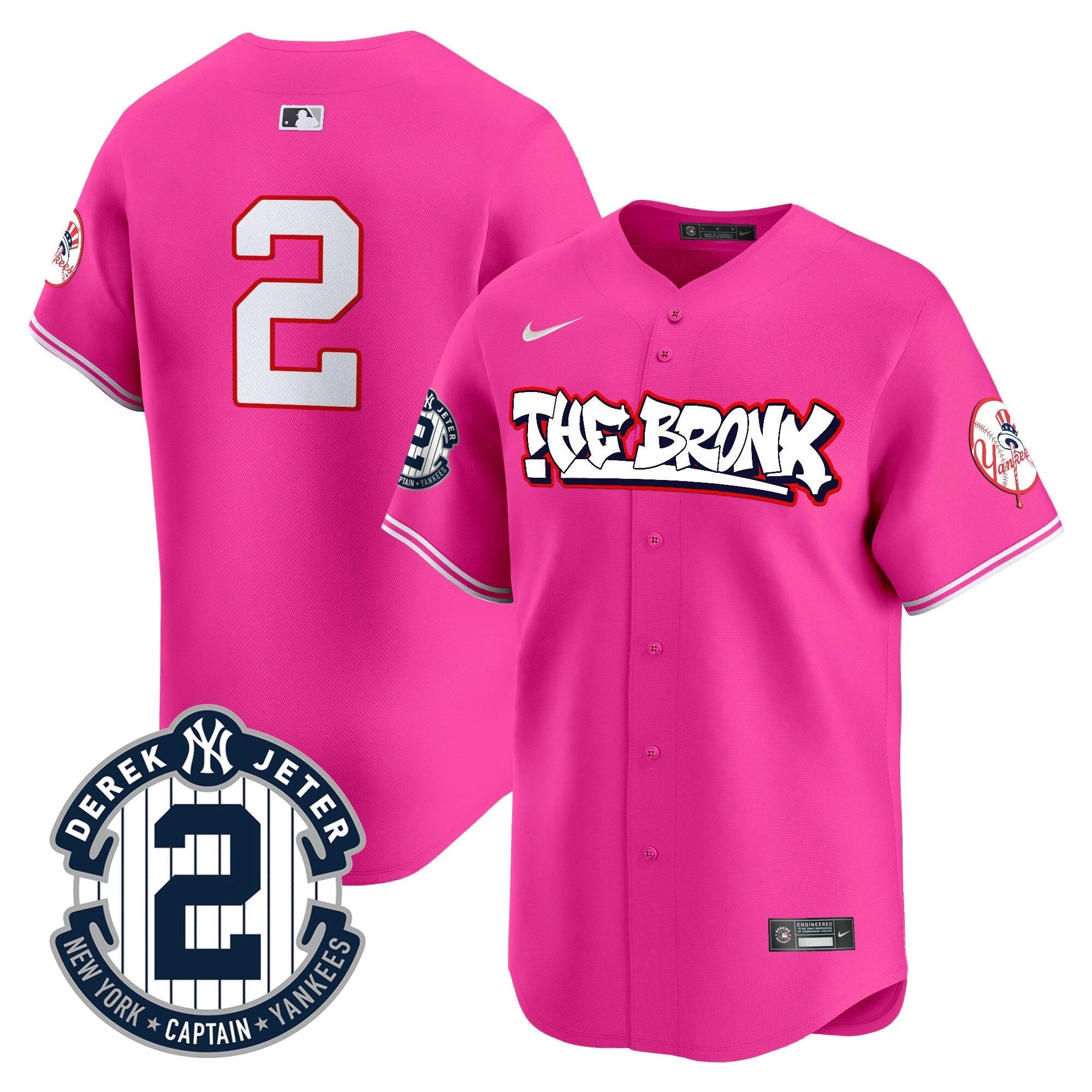 NYY The Bronx Graffiti Vapor Premier Limited Jersey V8 - All Stitched by New York Yankees