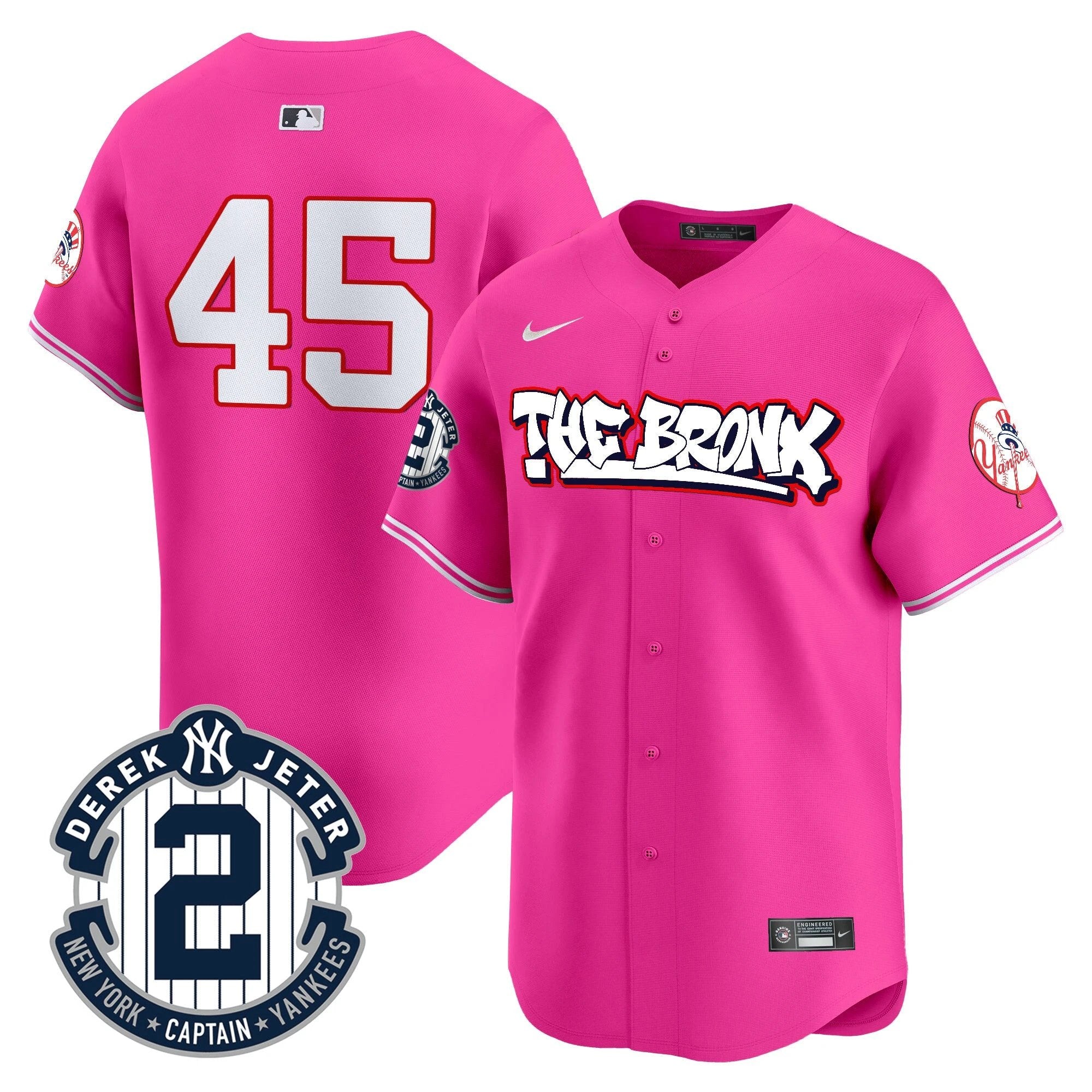 NYY The Bronx Graffiti Vapor Premier Limited Jersey V8 - All Stitched by New York Yankees