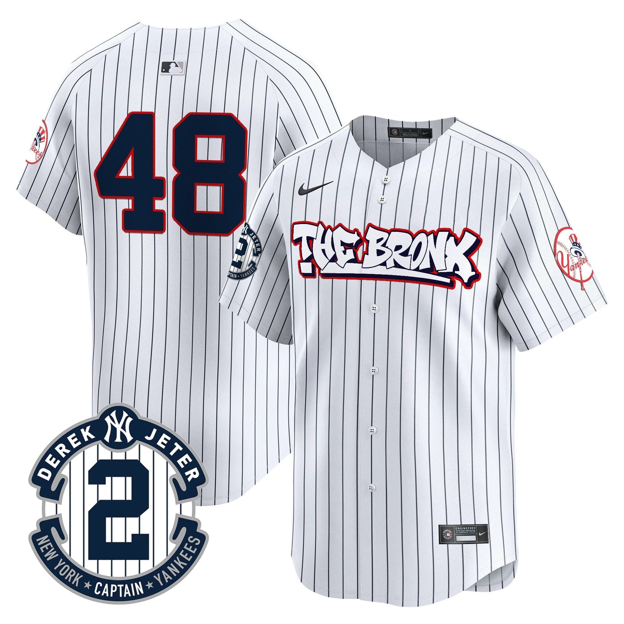 NYY The Bronx Graffiti Vapor Premier Limited Jersey V8 - All Stitched by New York Yankees