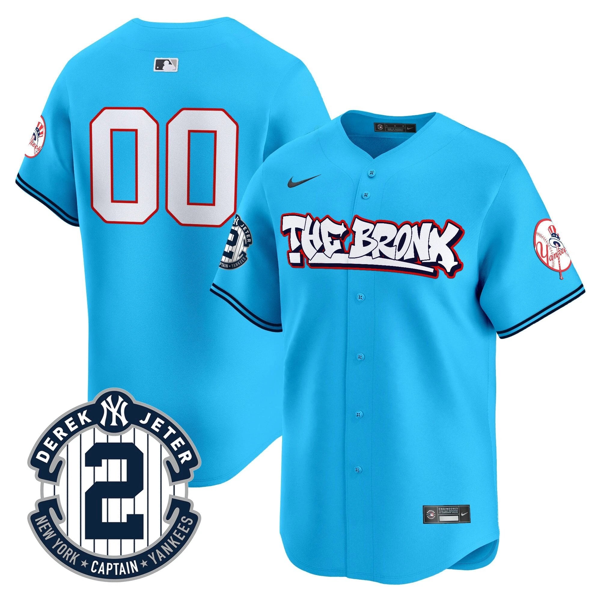 NYY The Bronx Graffiti Vapor Premier Limited Custom Jersey V8 - All Stitched by New York Yankees
