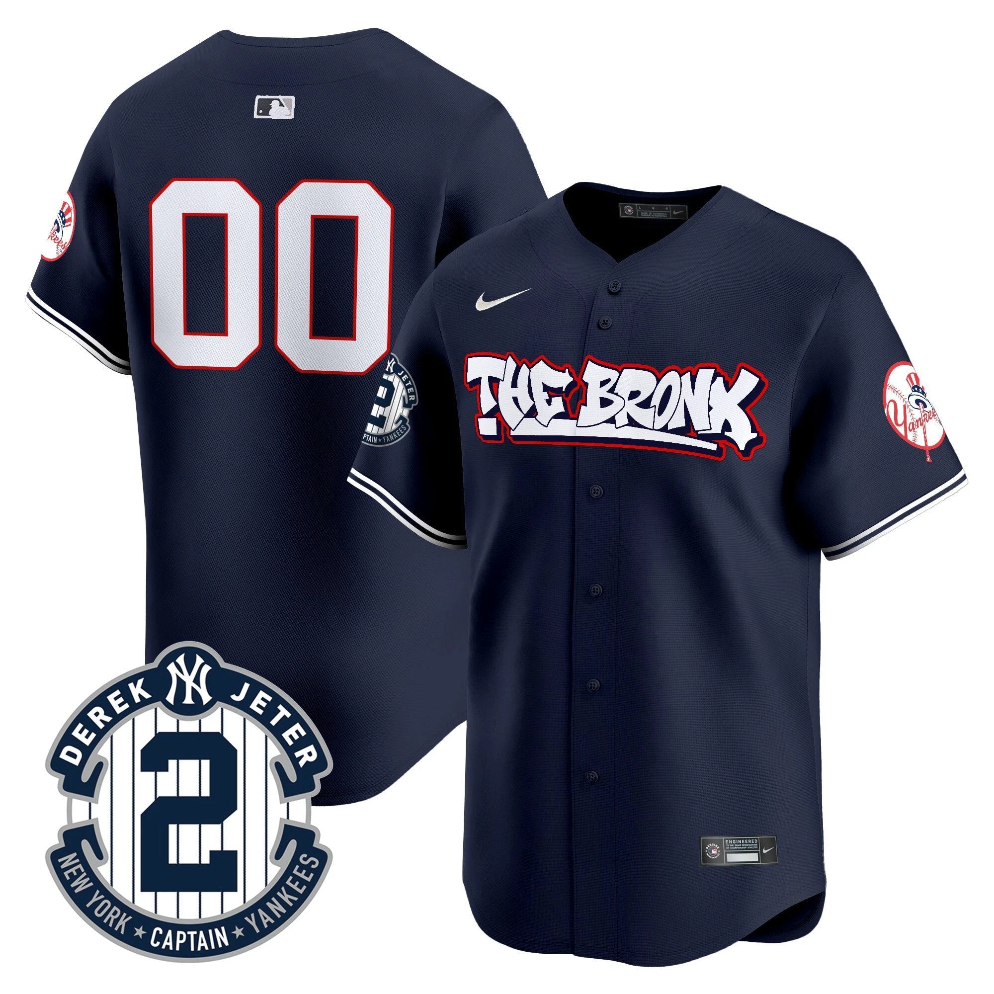 NYY The Bronx Graffiti Vapor Premier Limited Custom Jersey V8 - All Stitched by New York Yankees