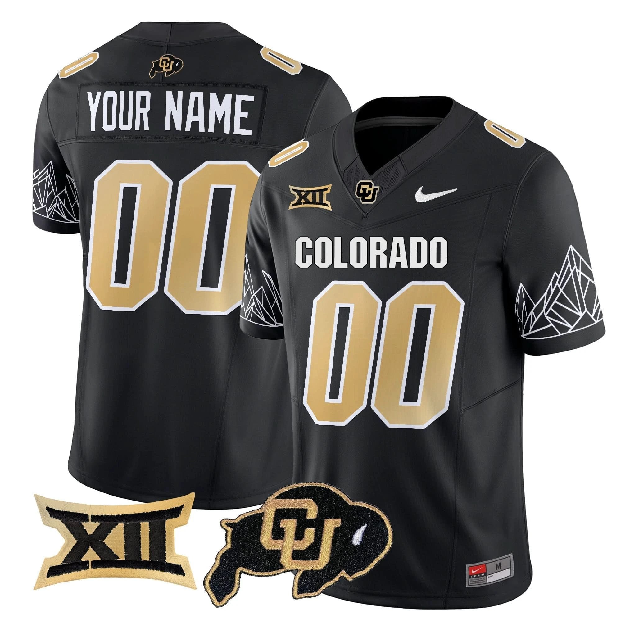 Custom Colorado Buffaloes Jersey Vapor Limited V3 - Big 12 XII Patch - All Stitched by Colorado Buffaloes