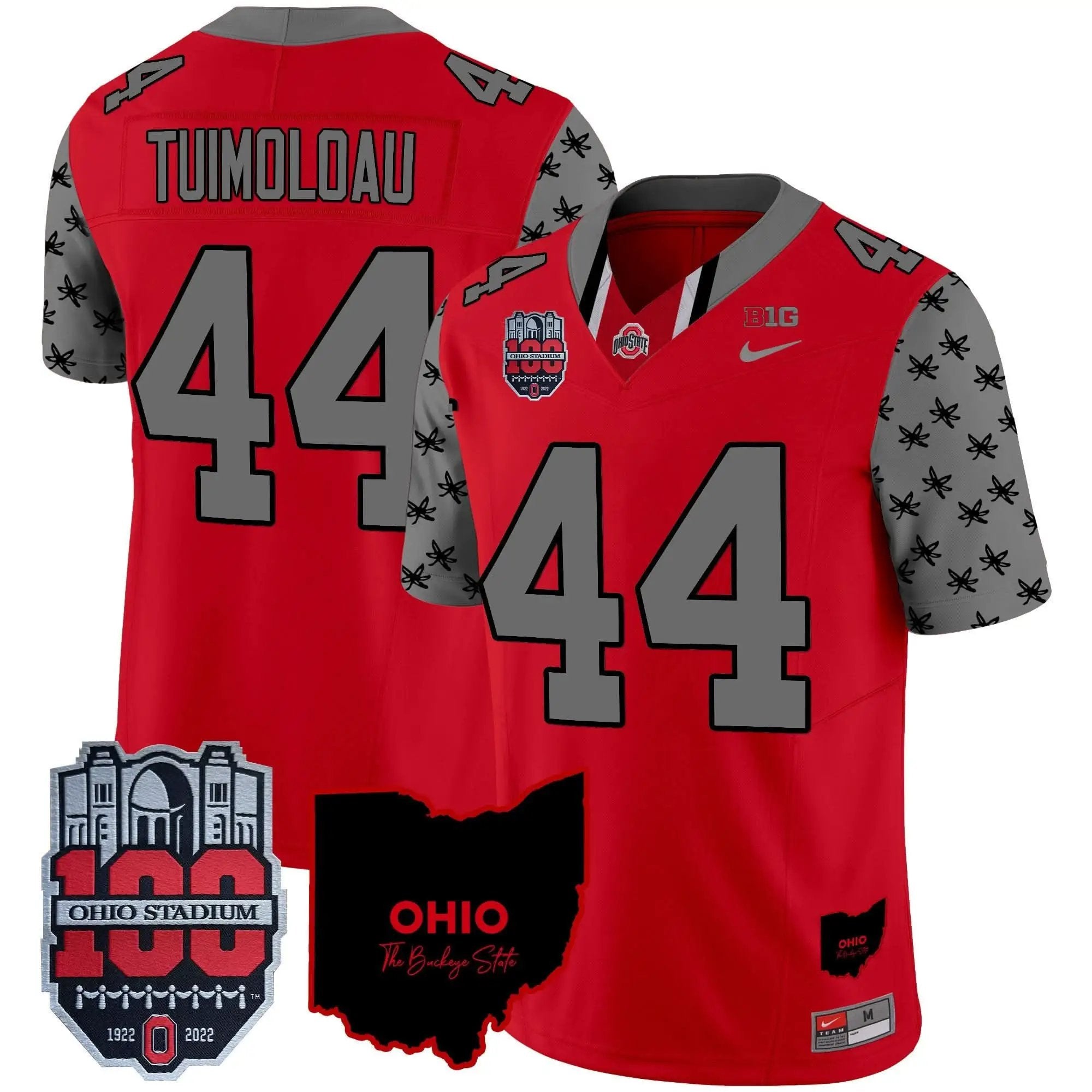 OSB 100th Anniversary Patch Vapor Limited Jersey by Ohio State Buckeyes
