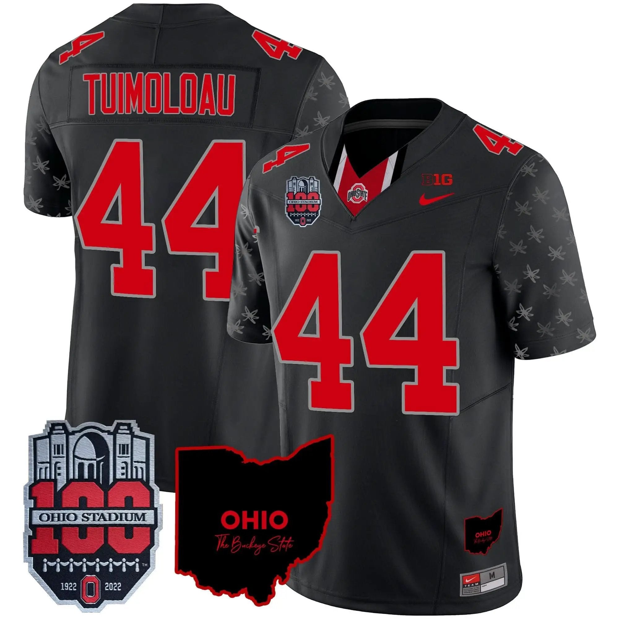 OSB 100th Anniversary Patch Vapor Limited Jersey by Ohio State Buckeyes