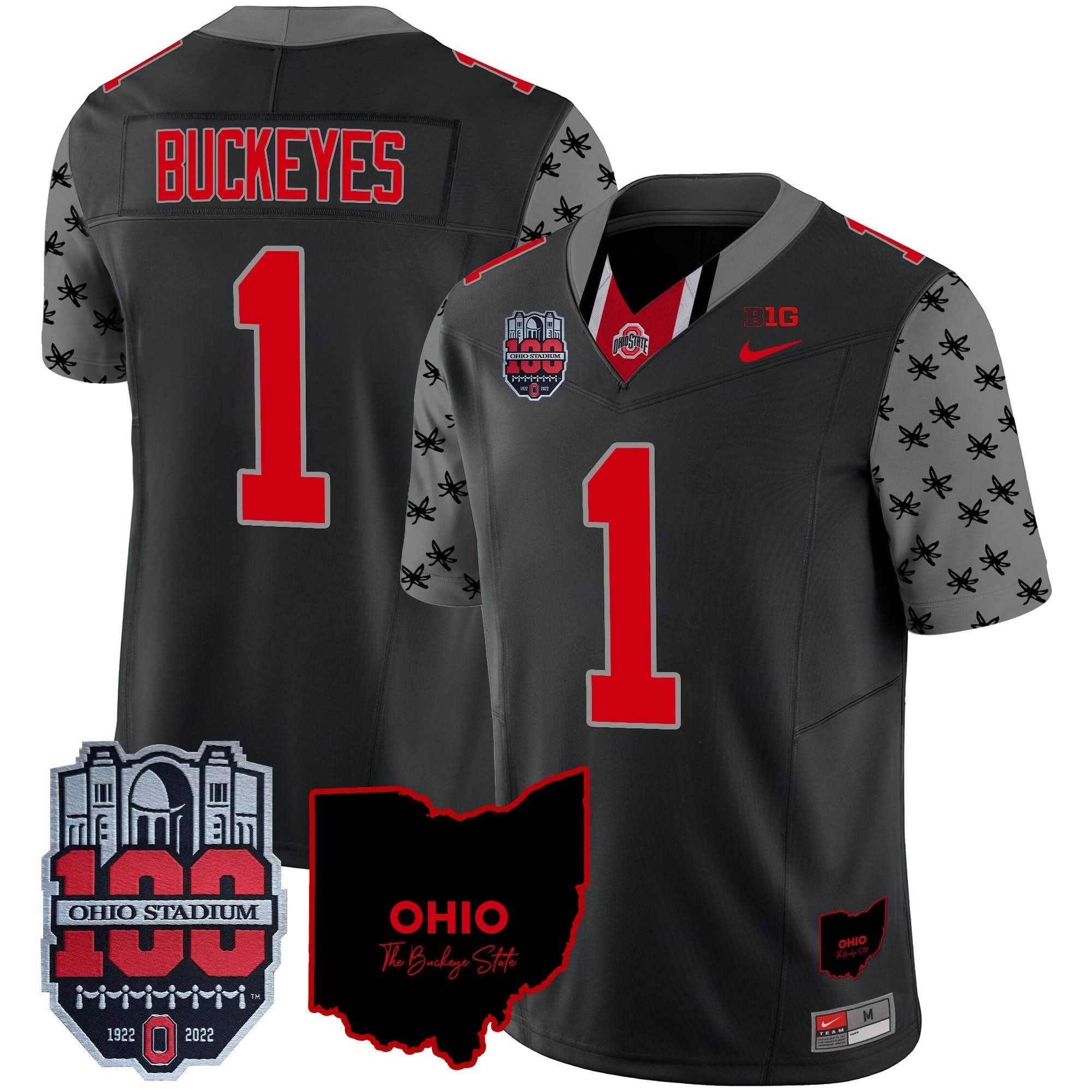 OSB 100th Anniversary Patch Vapor Limited Jersey by Ohio State Buckeyes