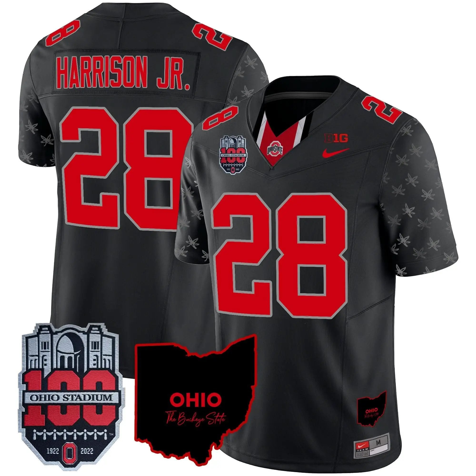OSB 100th Anniversary Patch Vapor Limited Jersey by Ohio State Buckeyes