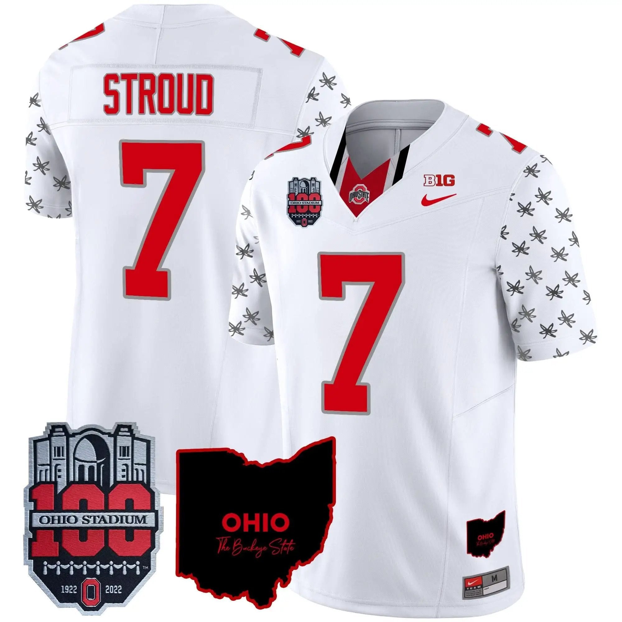 OSB 100th Anniversary Patch Vapor Limited Jersey by Ohio State Buckeyes