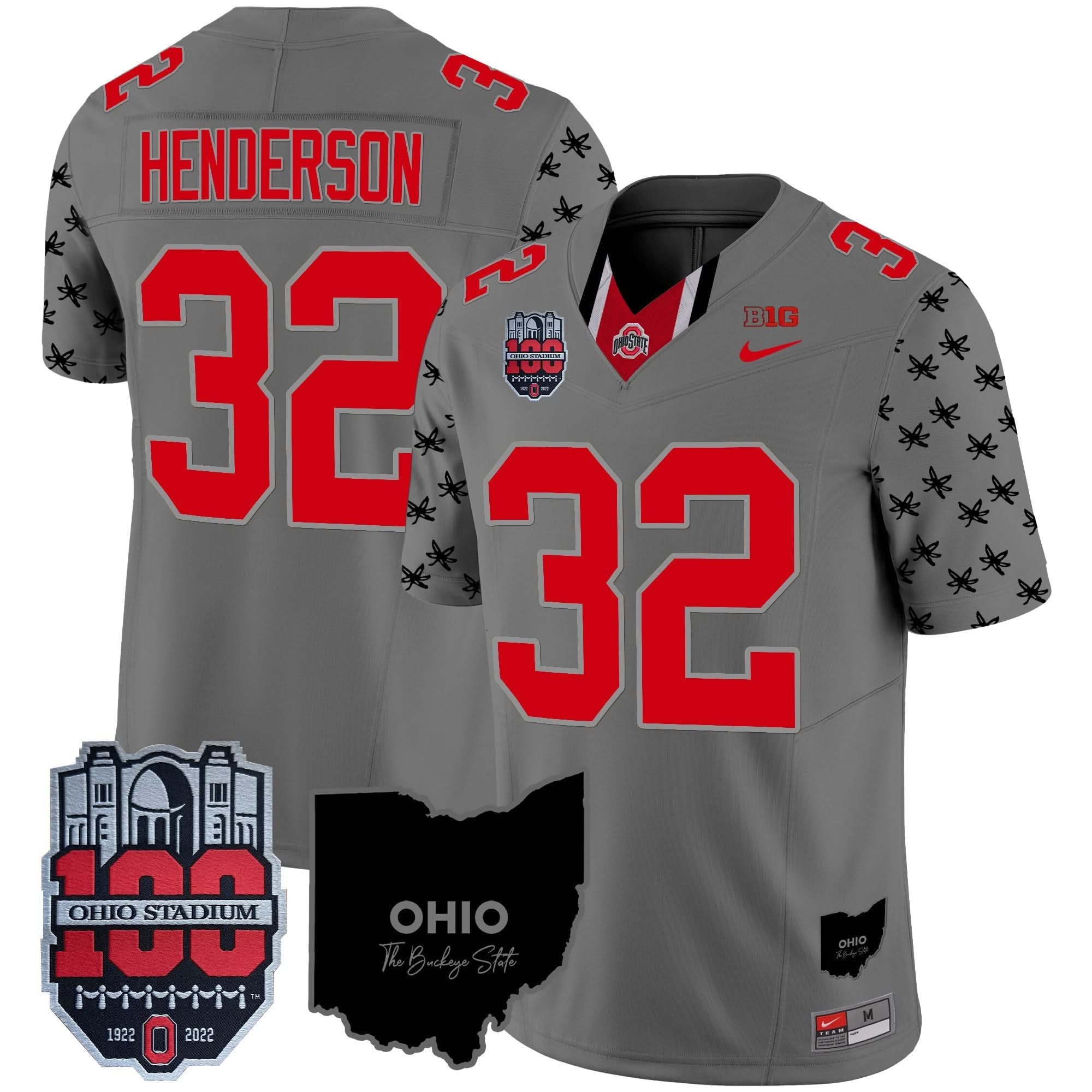 OSB 100th Anniversary Patch Vapor Limited Jersey by Ohio State Buckeyes