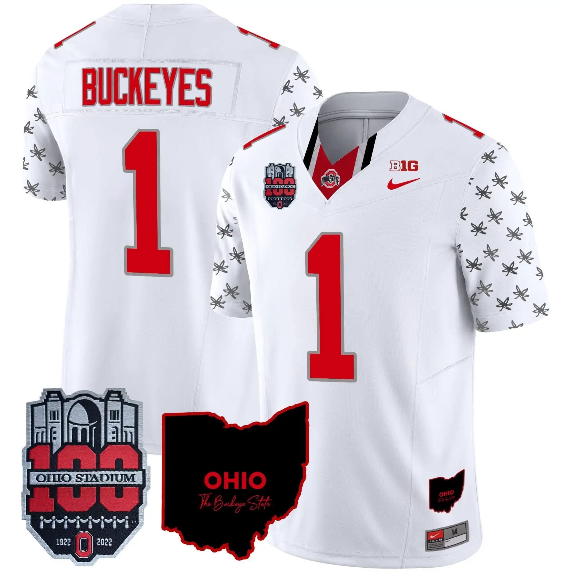 OSB 100th Anniversary Patch Vapor Limited Jersey by Ohio State Buckeyes