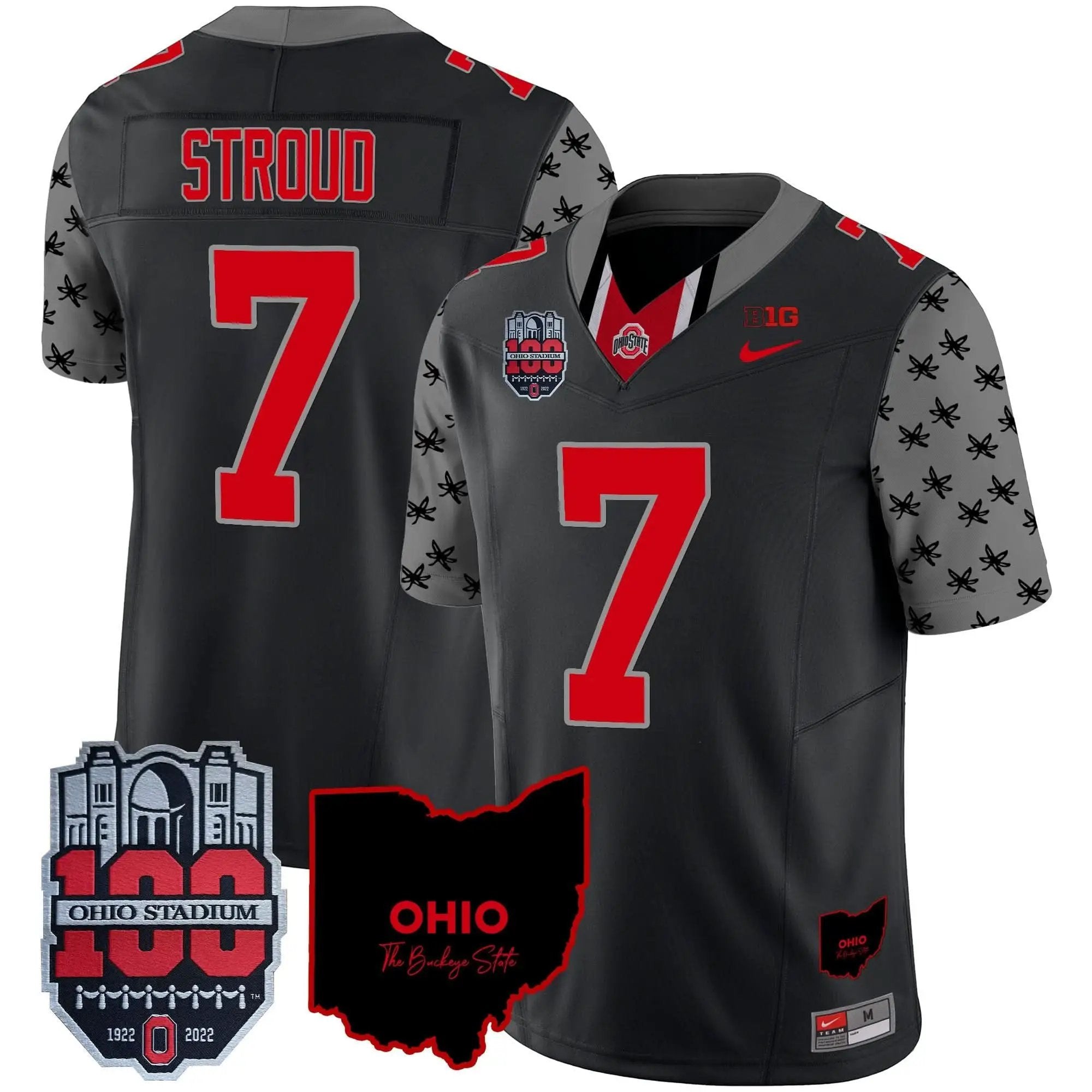 OSB 100th Anniversary Patch Vapor Limited Jersey by Ohio State Buckeyes
