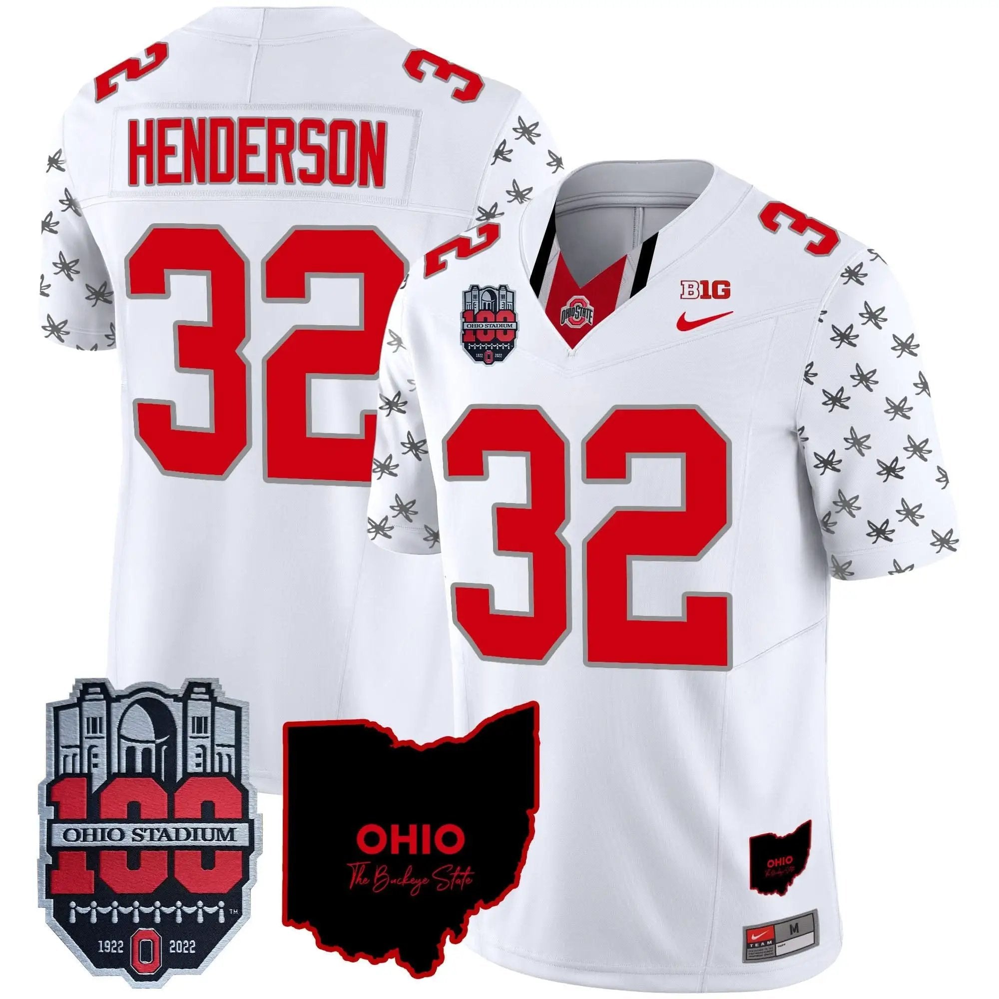 OSB 100th Anniversary Patch Vapor Limited Jersey by Ohio State Buckeyes