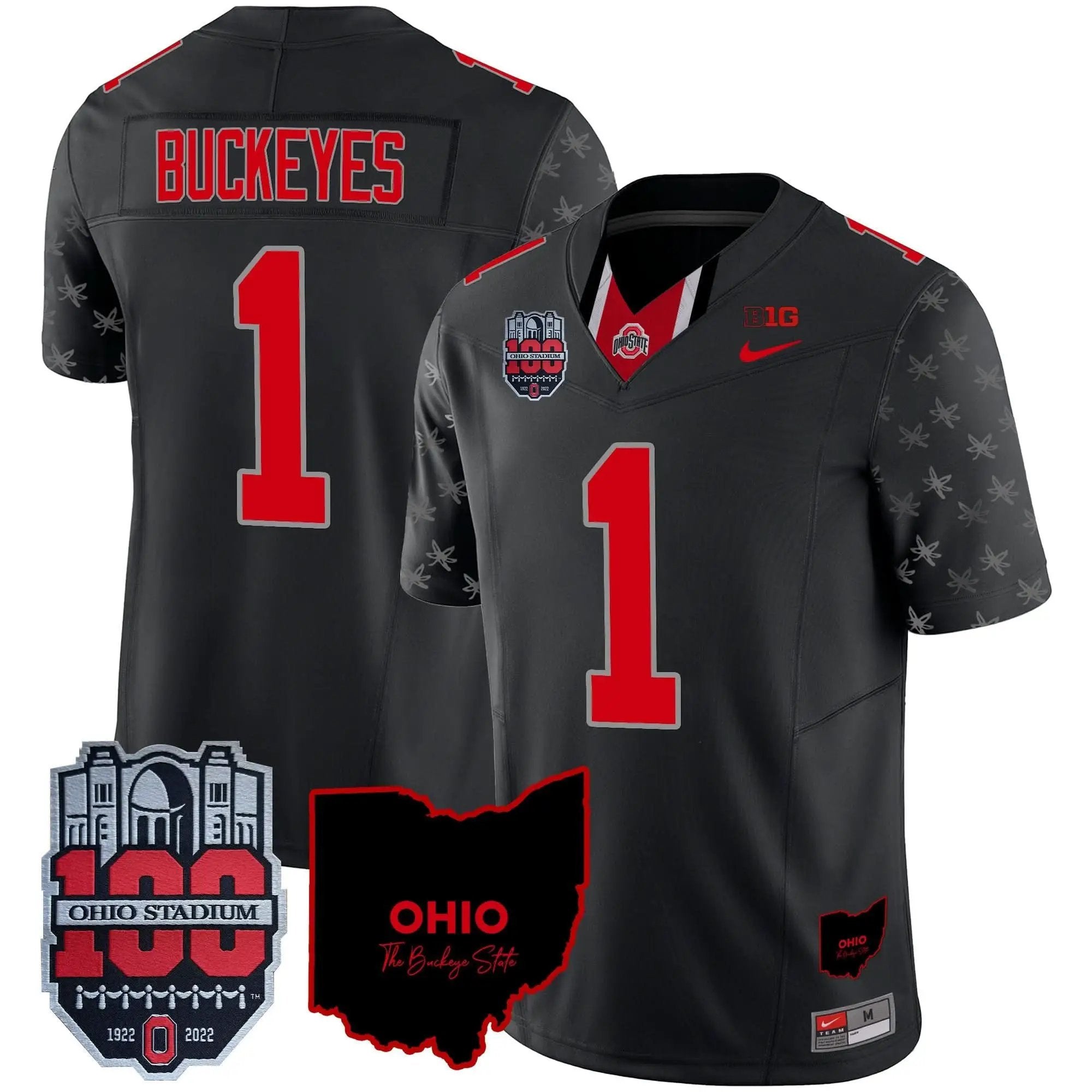 OSB 100th Anniversary Patch Vapor Limited Jersey by Ohio State Buckeyes