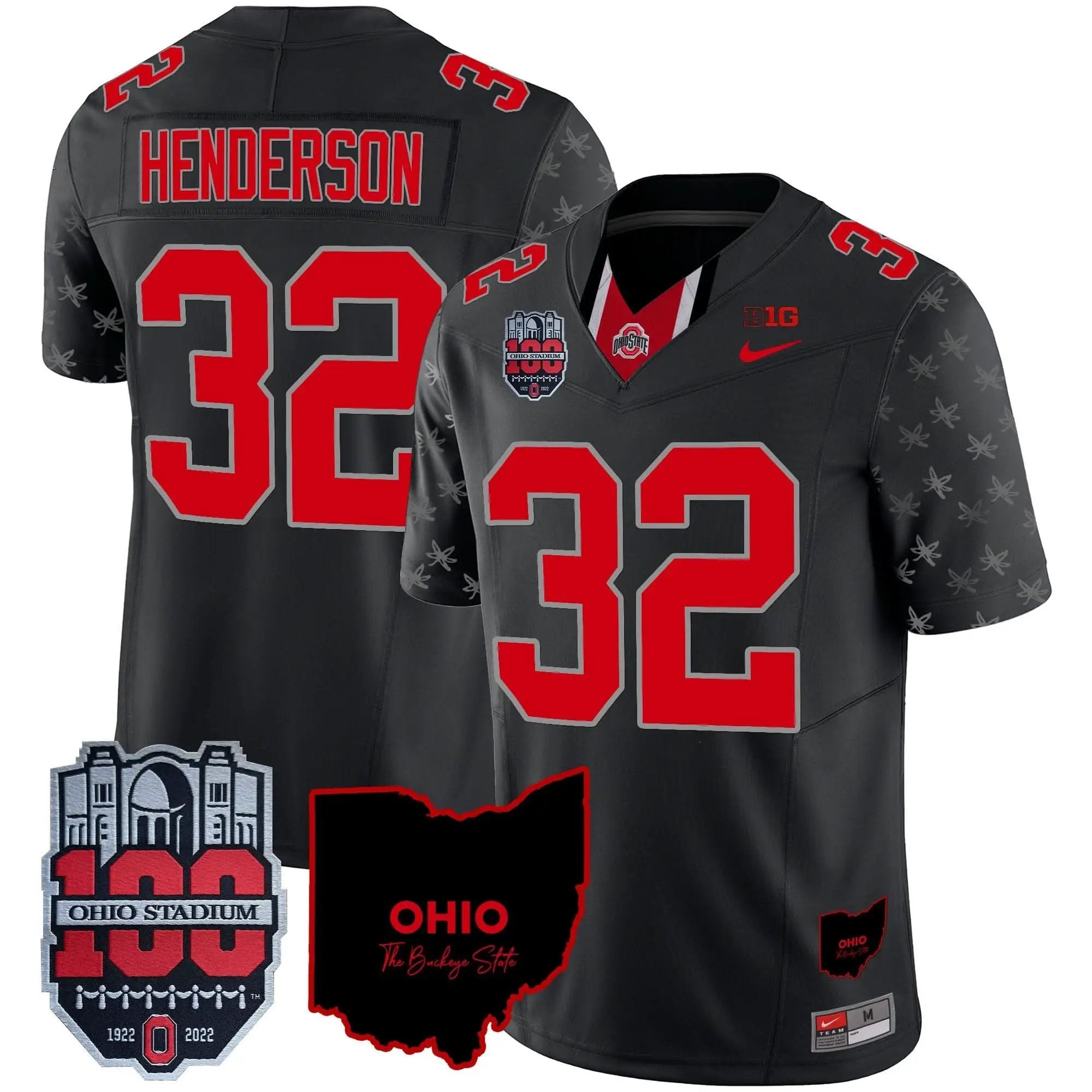 OSB 100th Anniversary Patch Vapor Limited Jersey by Ohio State Buckeyes