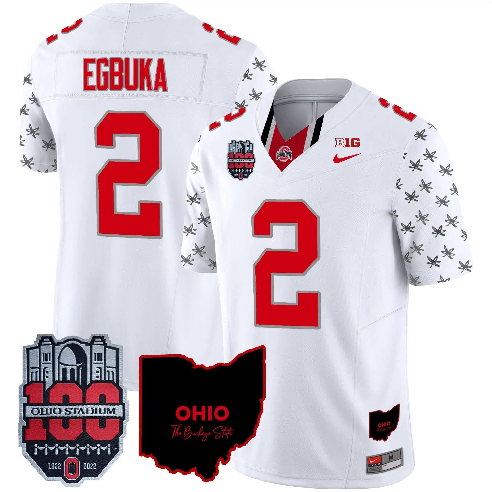 OSB 100th Anniversary Patch Vapor Limited Jersey by Ohio State Buckeyes