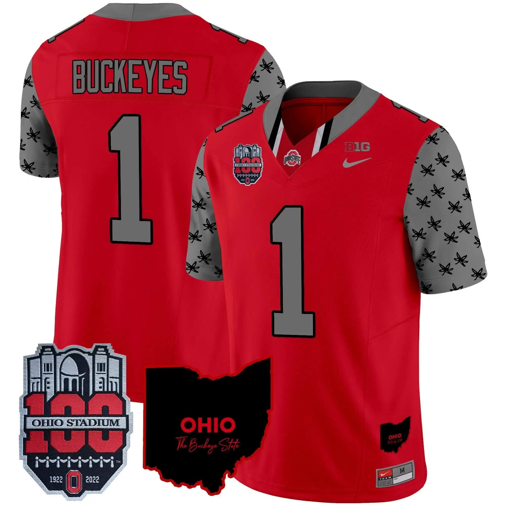 OSB 100th Anniversary Patch Vapor Limited Jersey by Ohio State Buckeyes