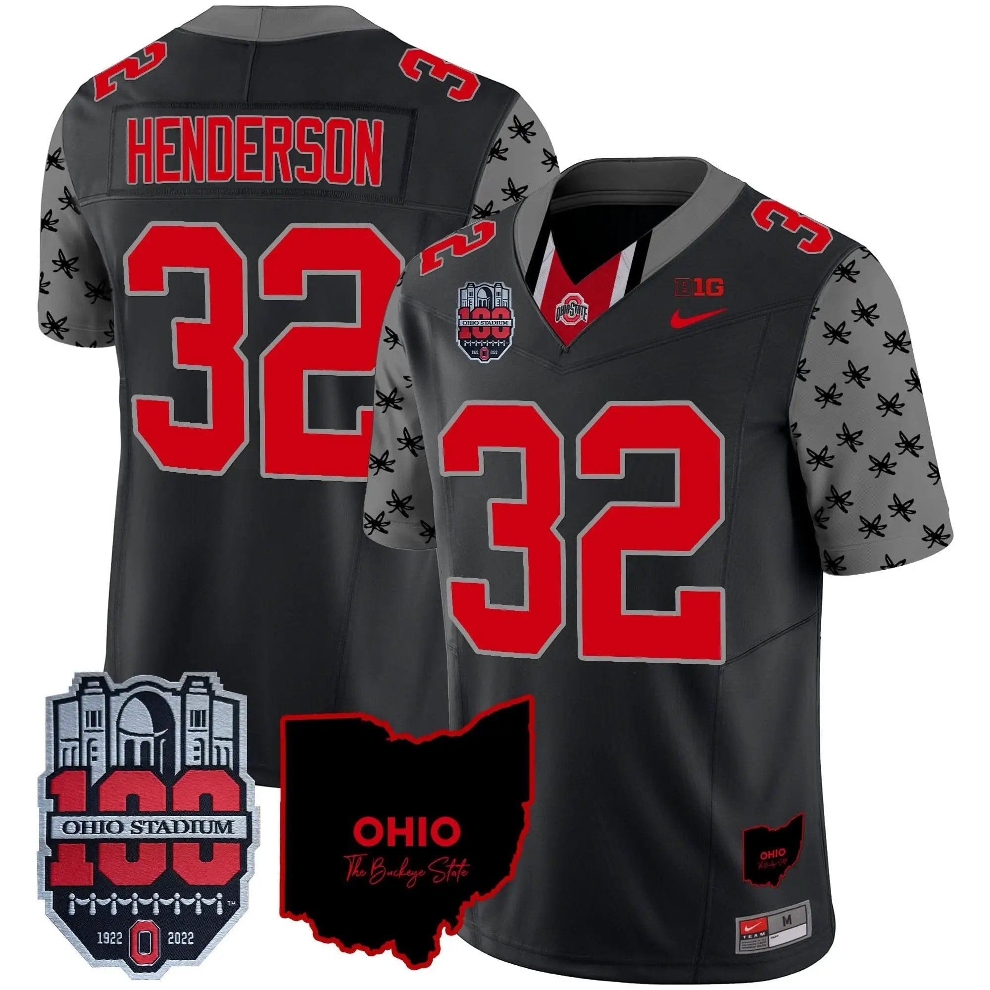 OSB 100th Anniversary Patch Vapor Limited Jersey by Ohio State Buckeyes
