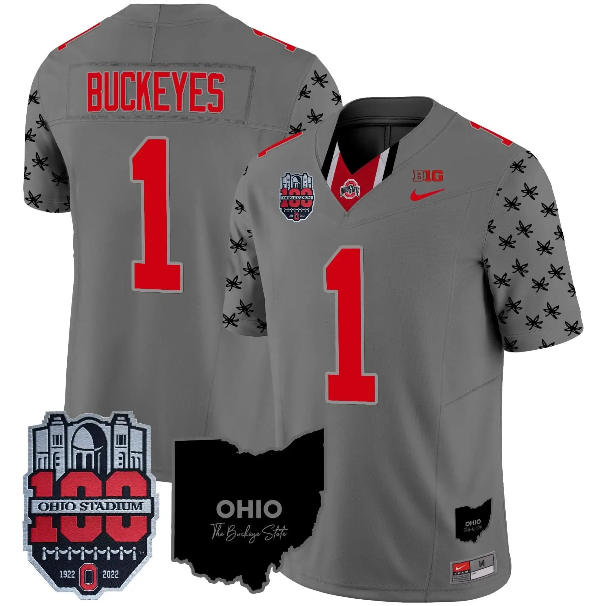 OSB 100th Anniversary Patch Vapor Limited Jersey by Ohio State Buckeyes