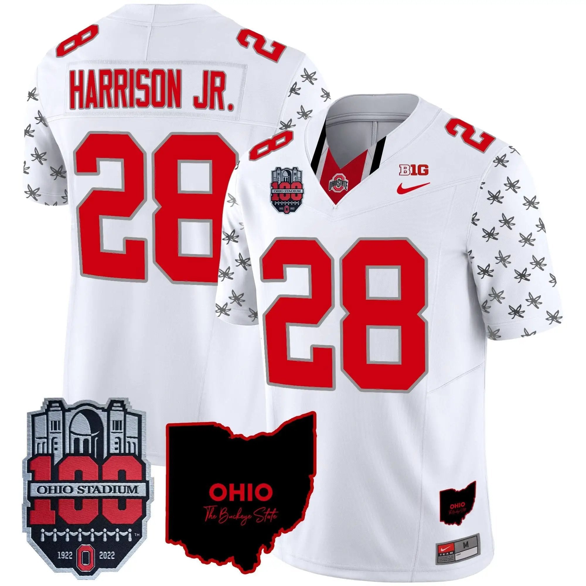 OSB 100th Anniversary Patch Vapor Limited Jersey by Ohio State Buckeyes