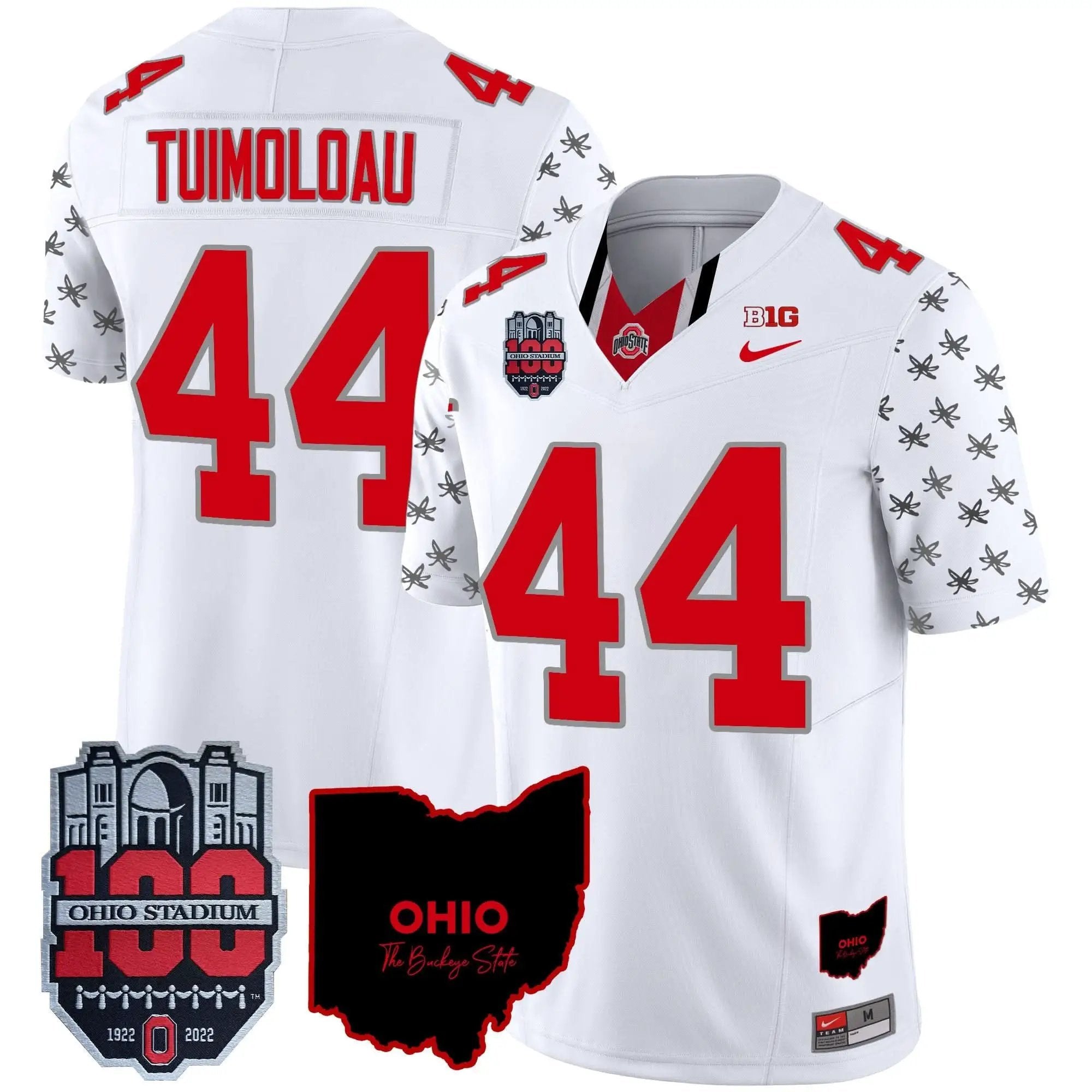 OSB 100th Anniversary Patch Vapor Limited Jersey by Ohio State Buckeyes
