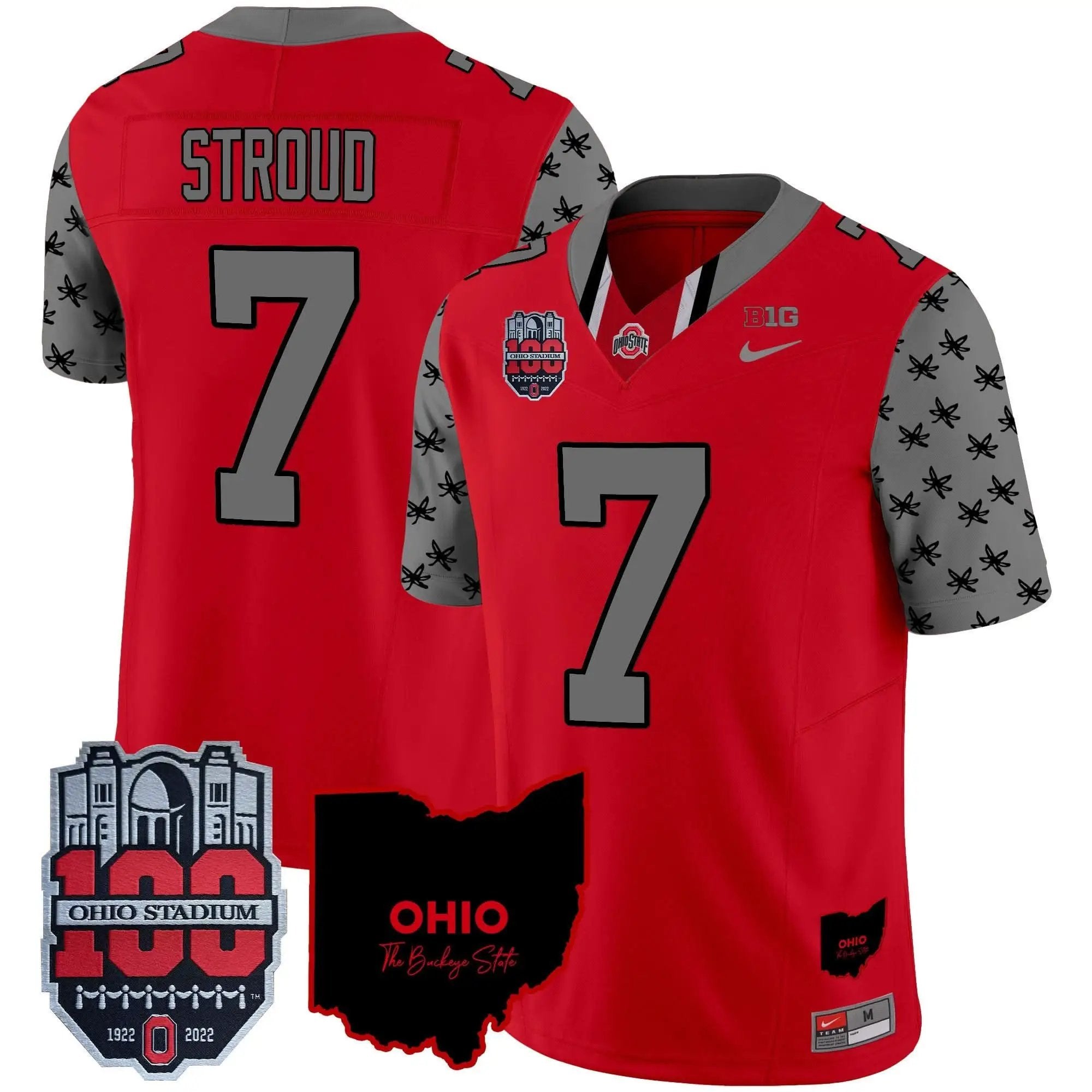 OSB 100th Anniversary Patch Vapor Limited Jersey by Ohio State Buckeyes