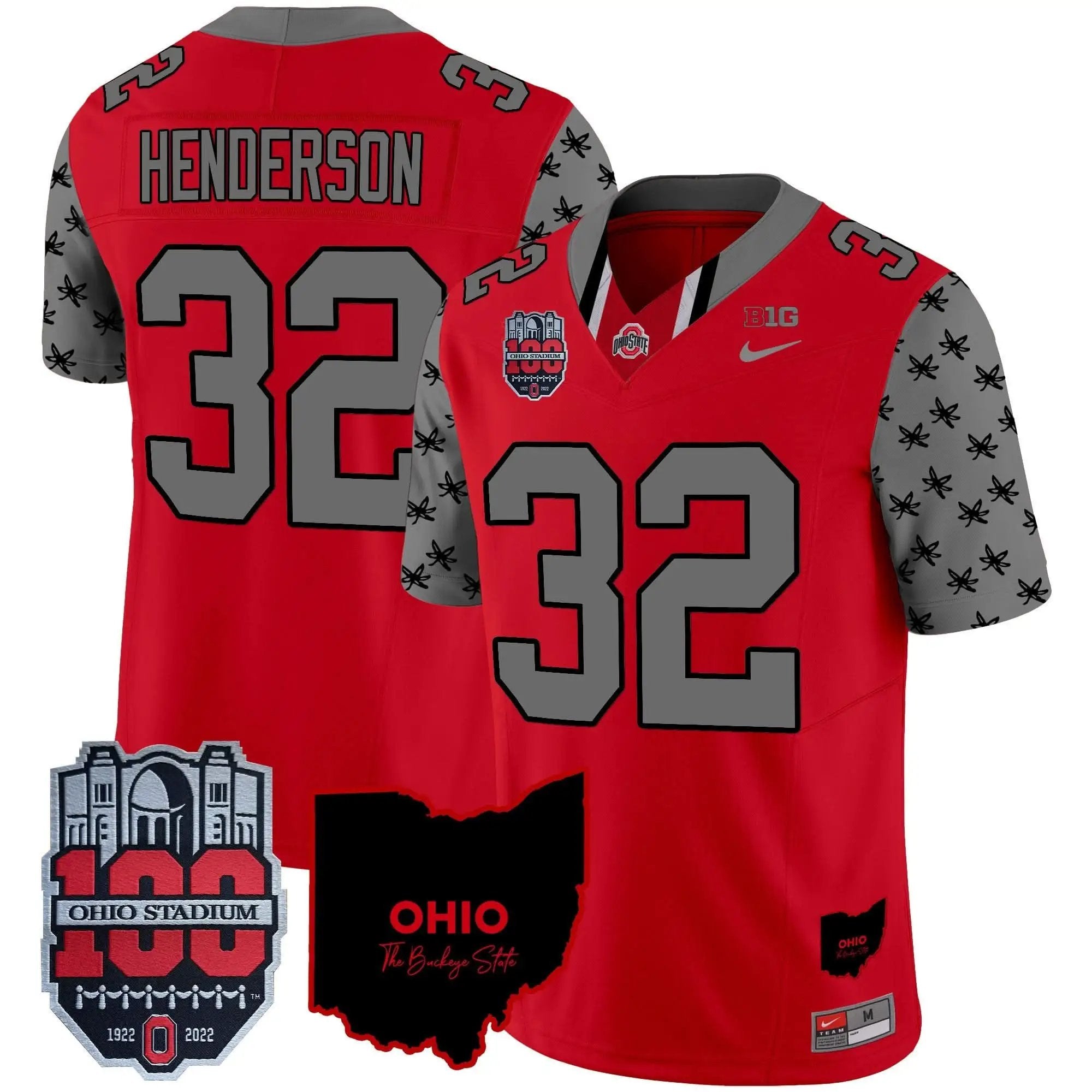 OSB 100th Anniversary Patch Vapor Limited Jersey by Ohio State Buckeyes