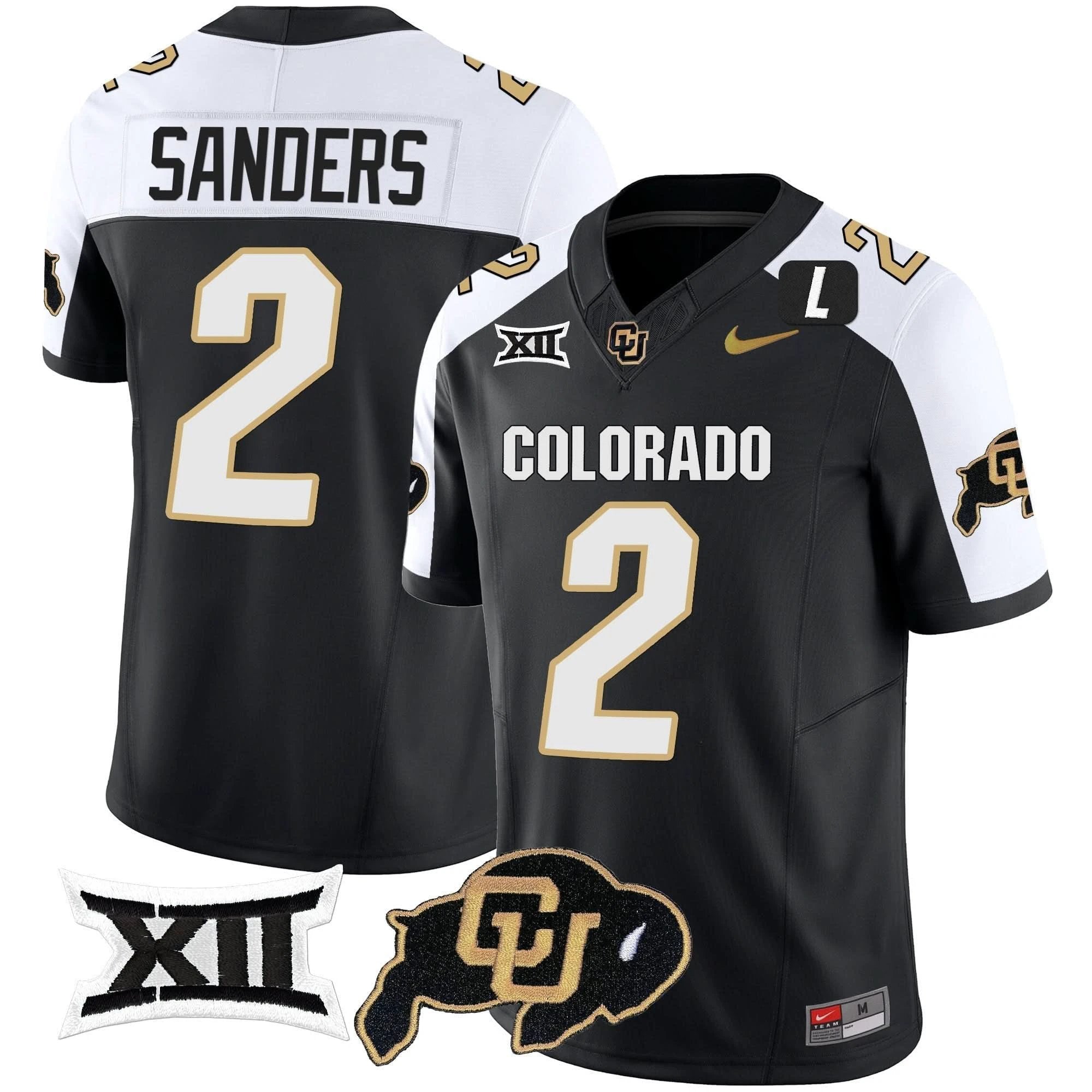 Colorado Buffaloes Vapor Limited Jersey V2 - Big 12 XII Patch - All Stitched by Colorado Buffaloes