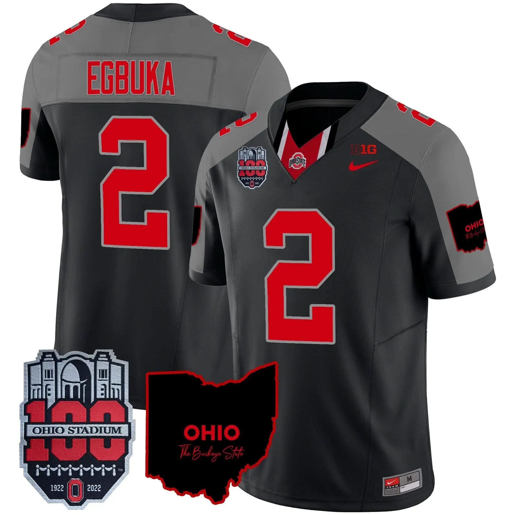 OSB 100th Anniversary Patch Vapor Limited Jersey by Ohio State Buckeyes