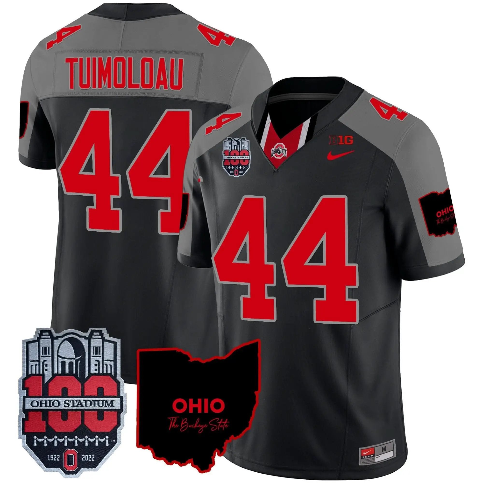 OSB 100th Anniversary Patch Vapor Limited Jersey by Ohio State Buckeyes