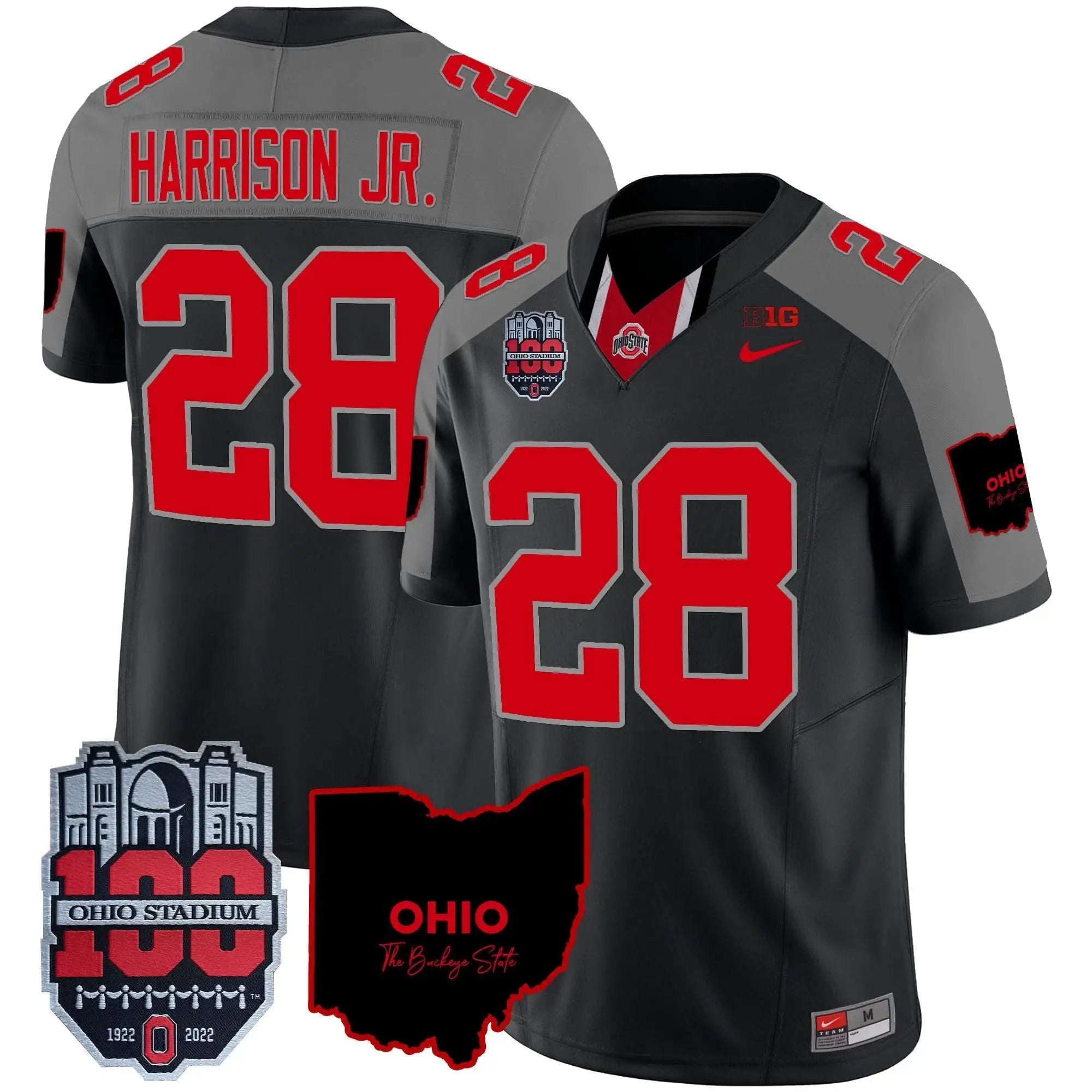 OSB 100th Anniversary Patch Vapor Limited Jersey by Ohio State Buckeyes