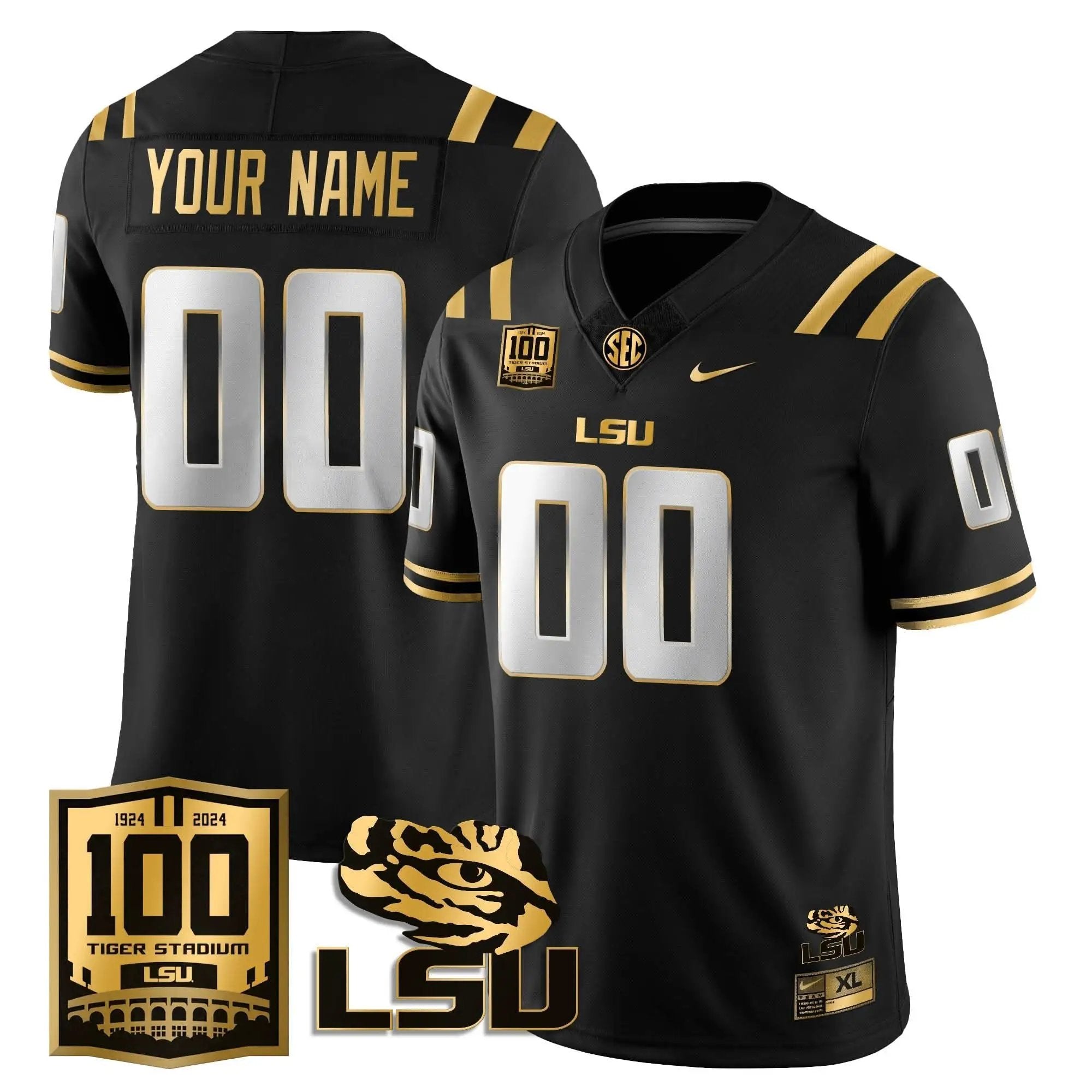Custom LSU Football 2024 Vapor Jersey - 100th Tigers Stadium by LSU Tigers
