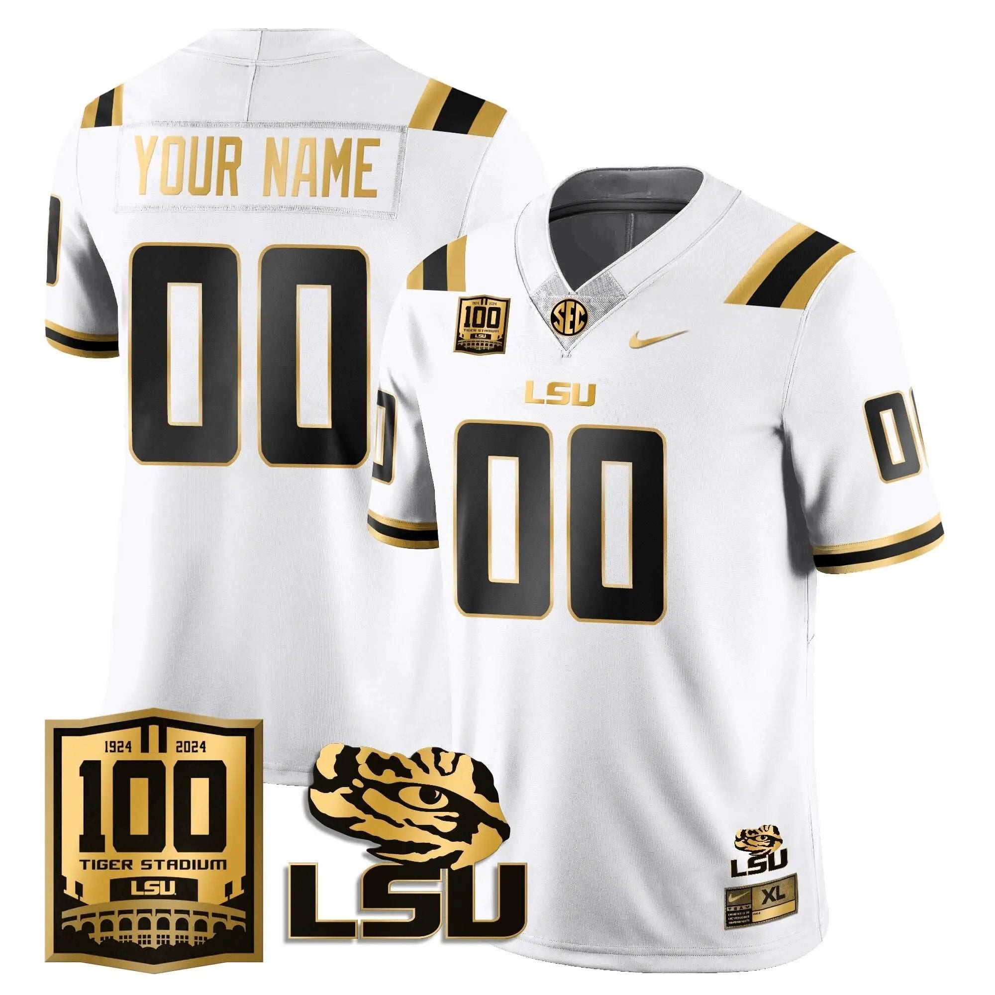 Custom LSU Football 2024 Vapor Jersey - 100th Tigers Stadium by LSU Tigers