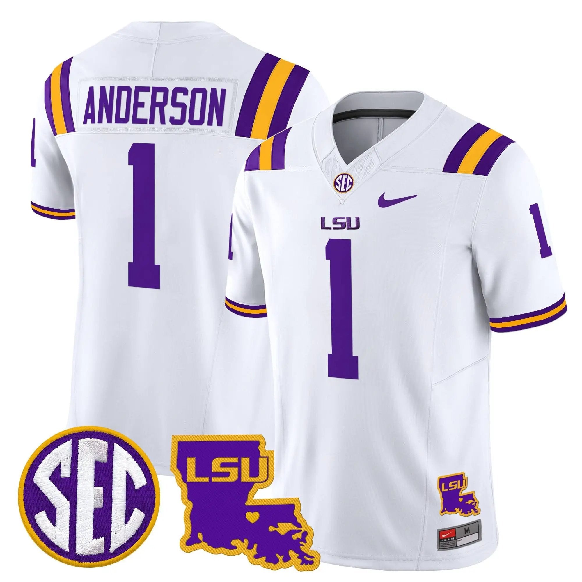 LSU 2025 Louisiana Patch Vapor Limited Jersey by LSU Tigers