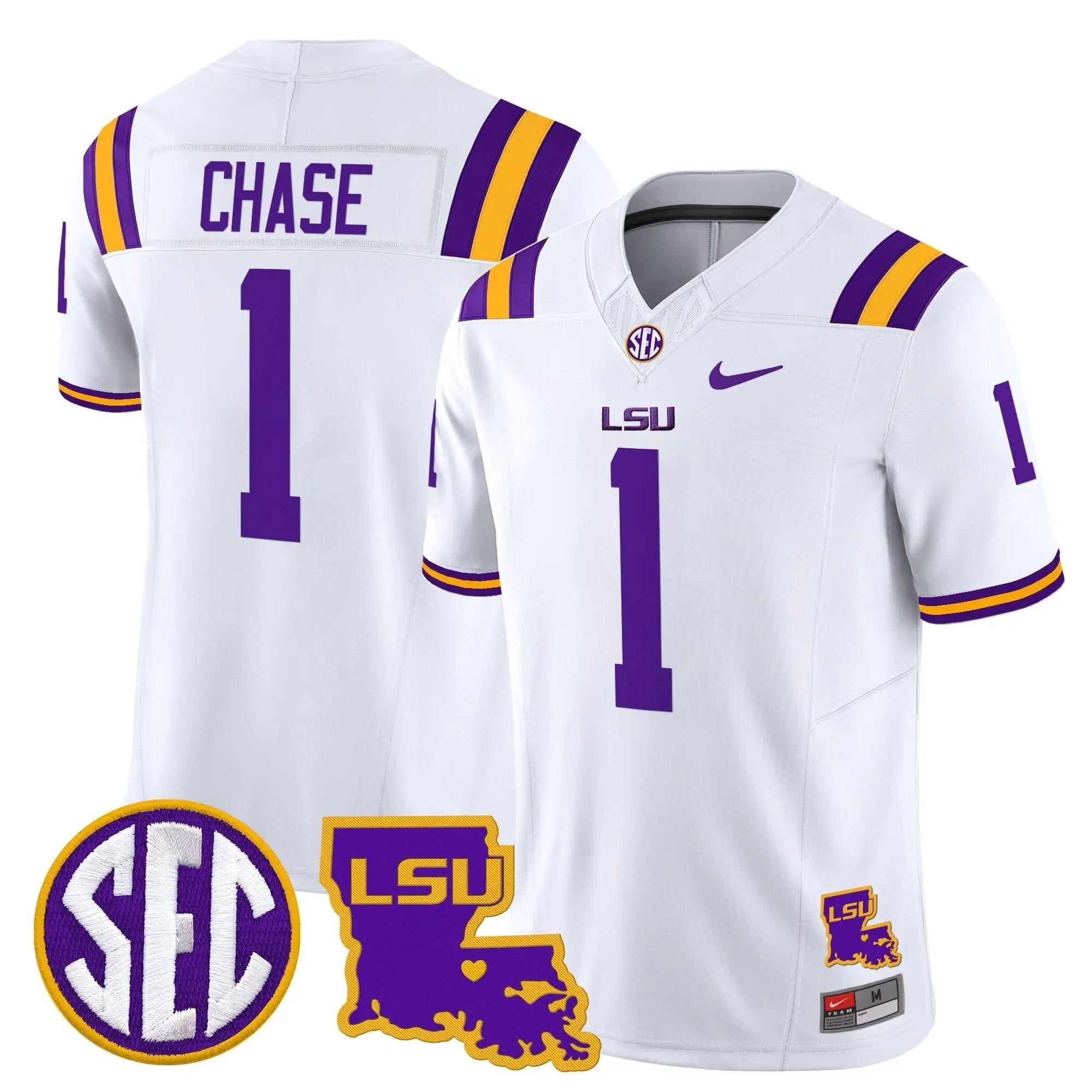 LSU 2025 Louisiana Patch Vapor Limited Jersey by LSU Tigers