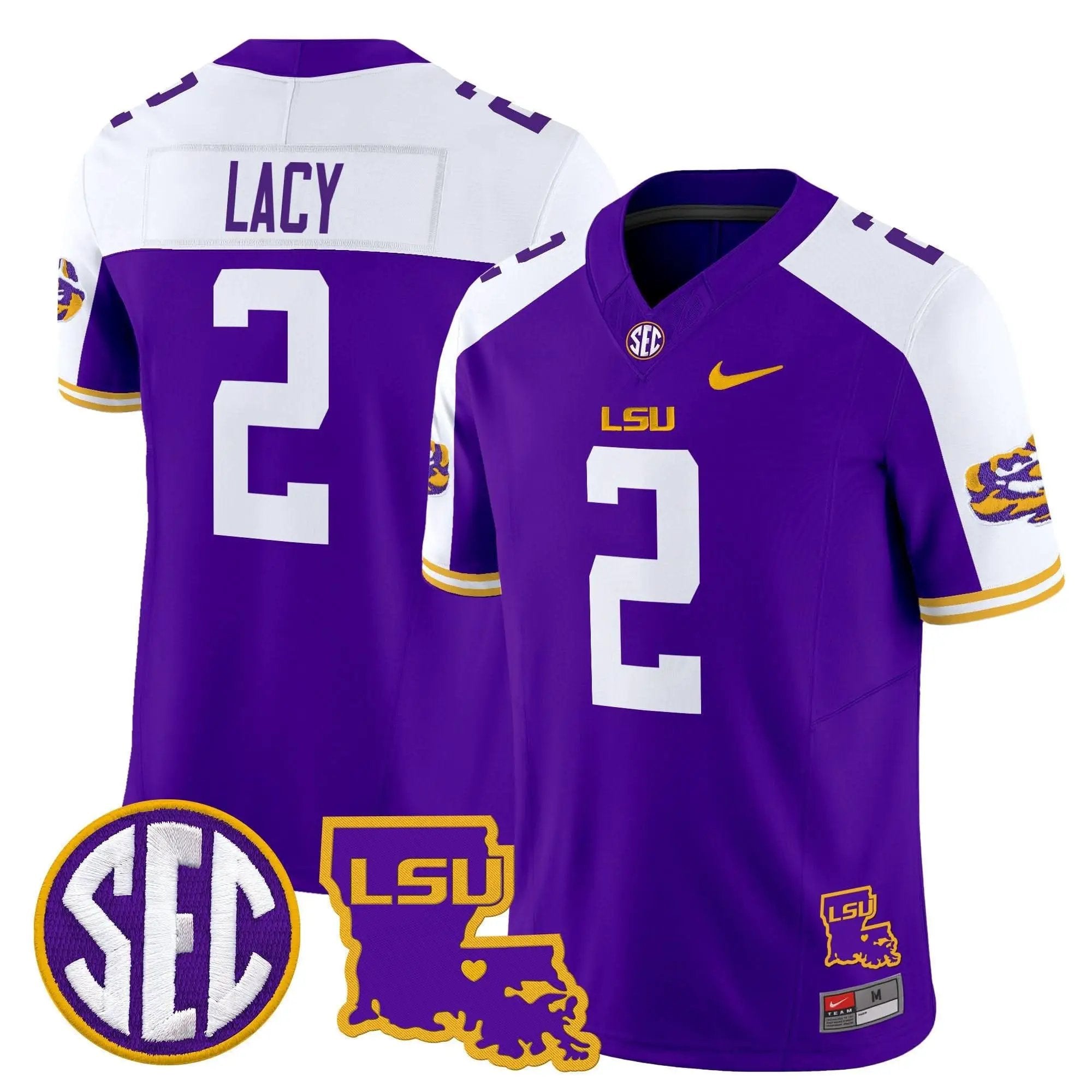 LSU 2025 Louisiana Patch Vapor Limited Jersey by LSU Tigers