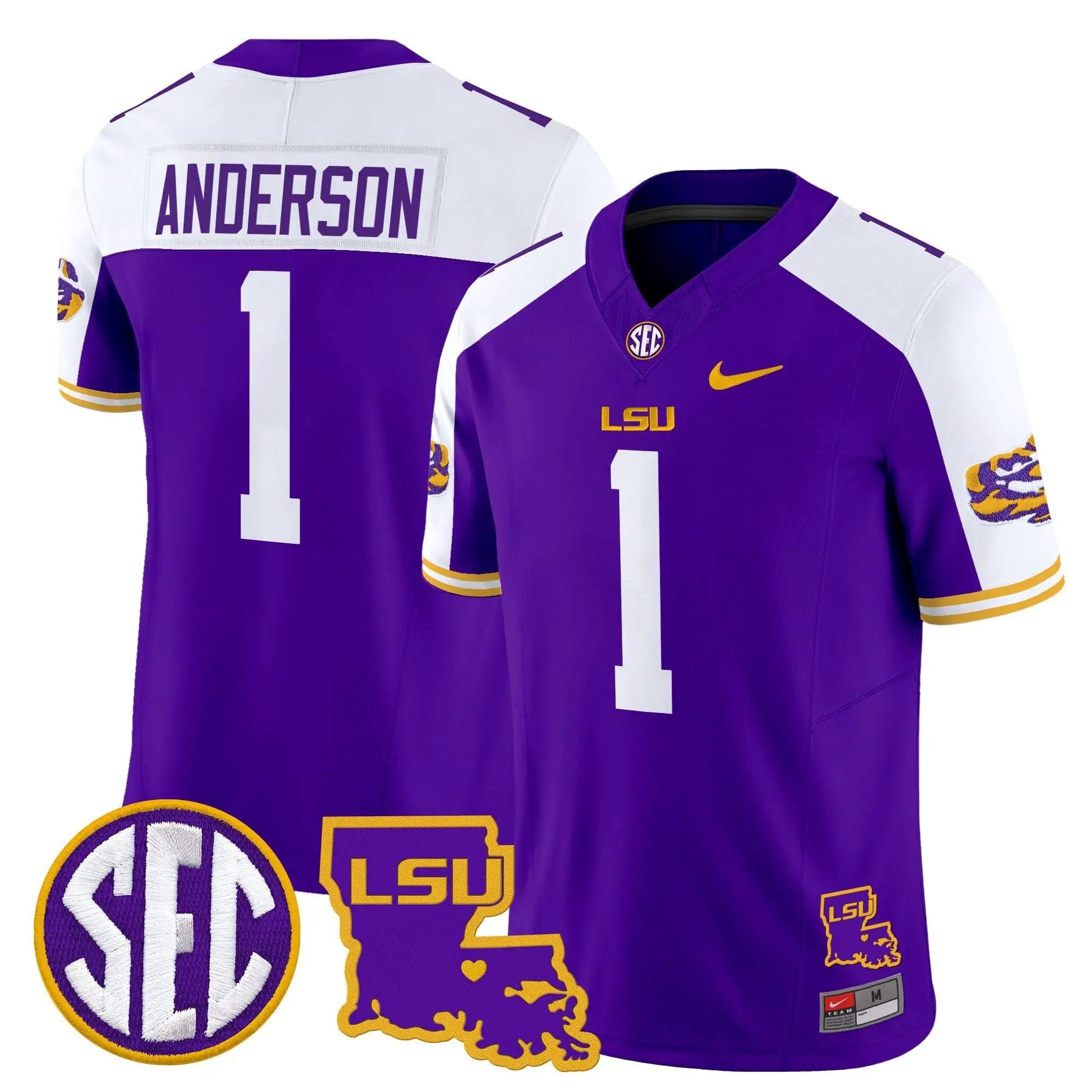 LSU 2025 Louisiana Patch Vapor Limited Jersey by LSU Tigers
