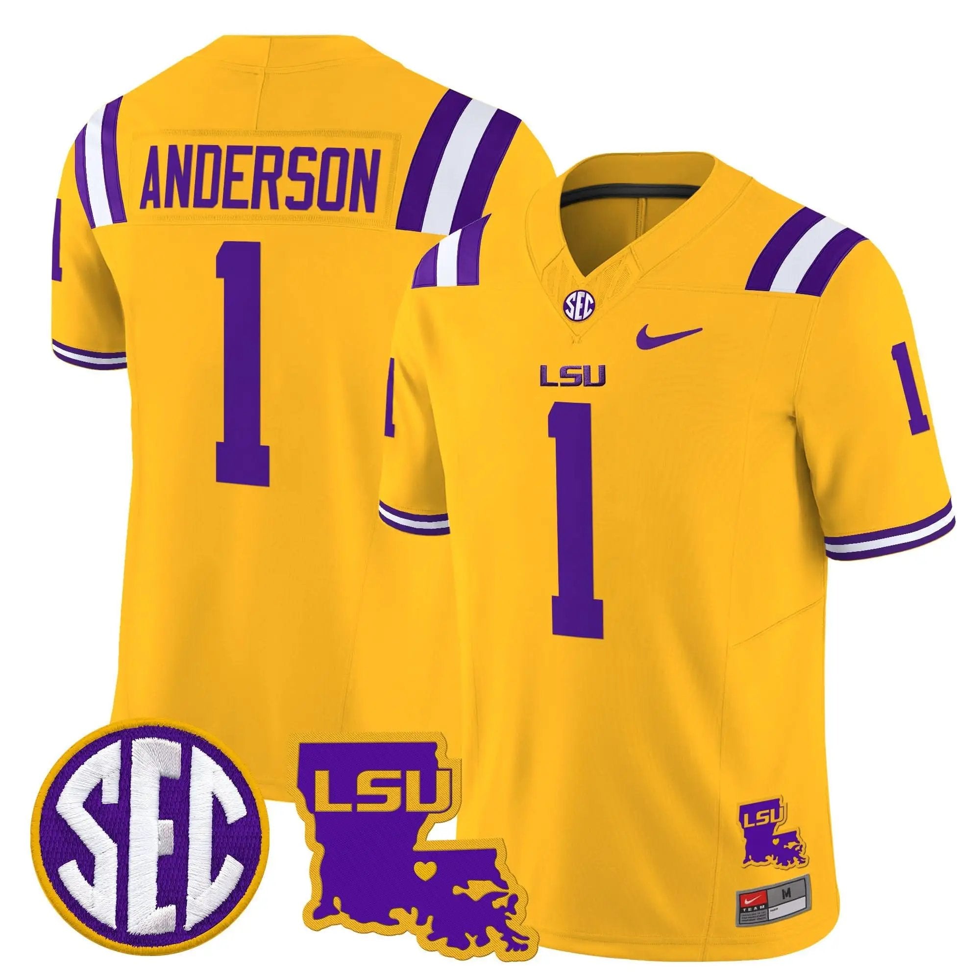 LSU 2025 Louisiana Patch Vapor Limited Jersey by LSU Tigers