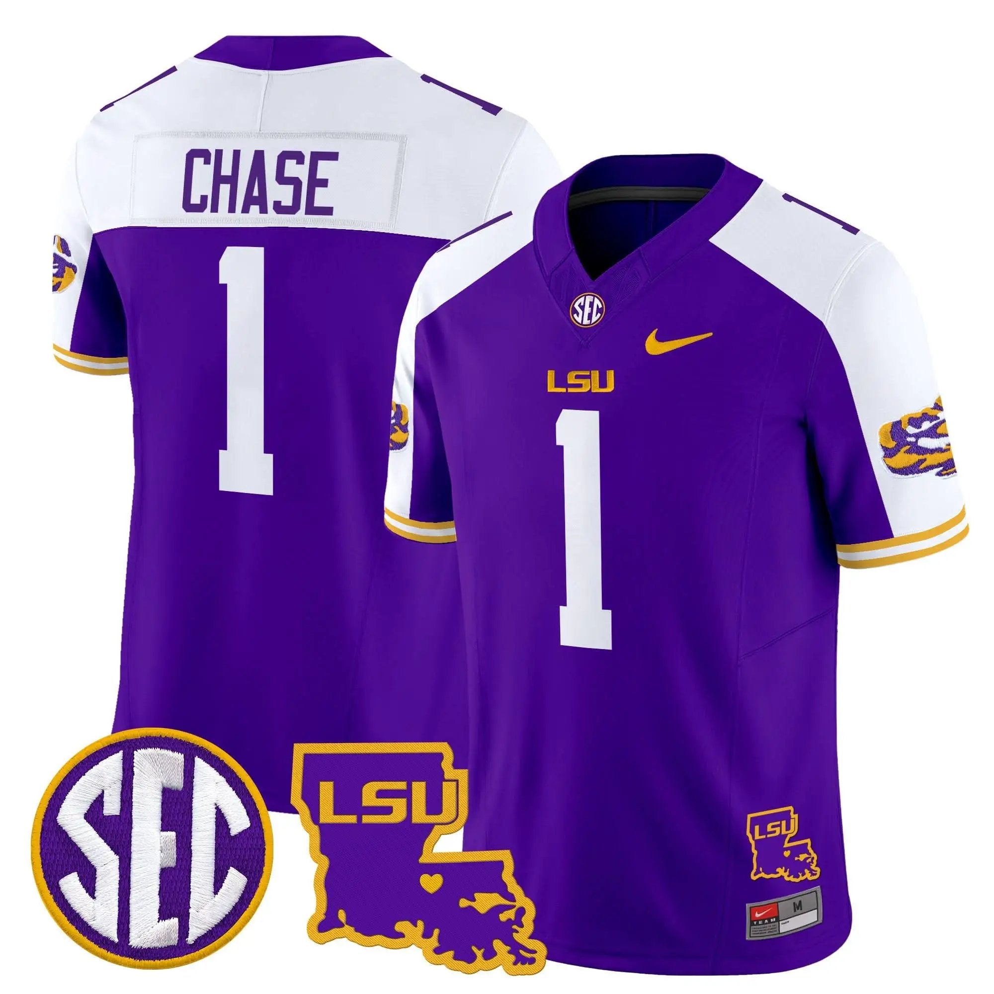 LSU 2025 Louisiana Patch Vapor Limited Jersey by LSU Tigers