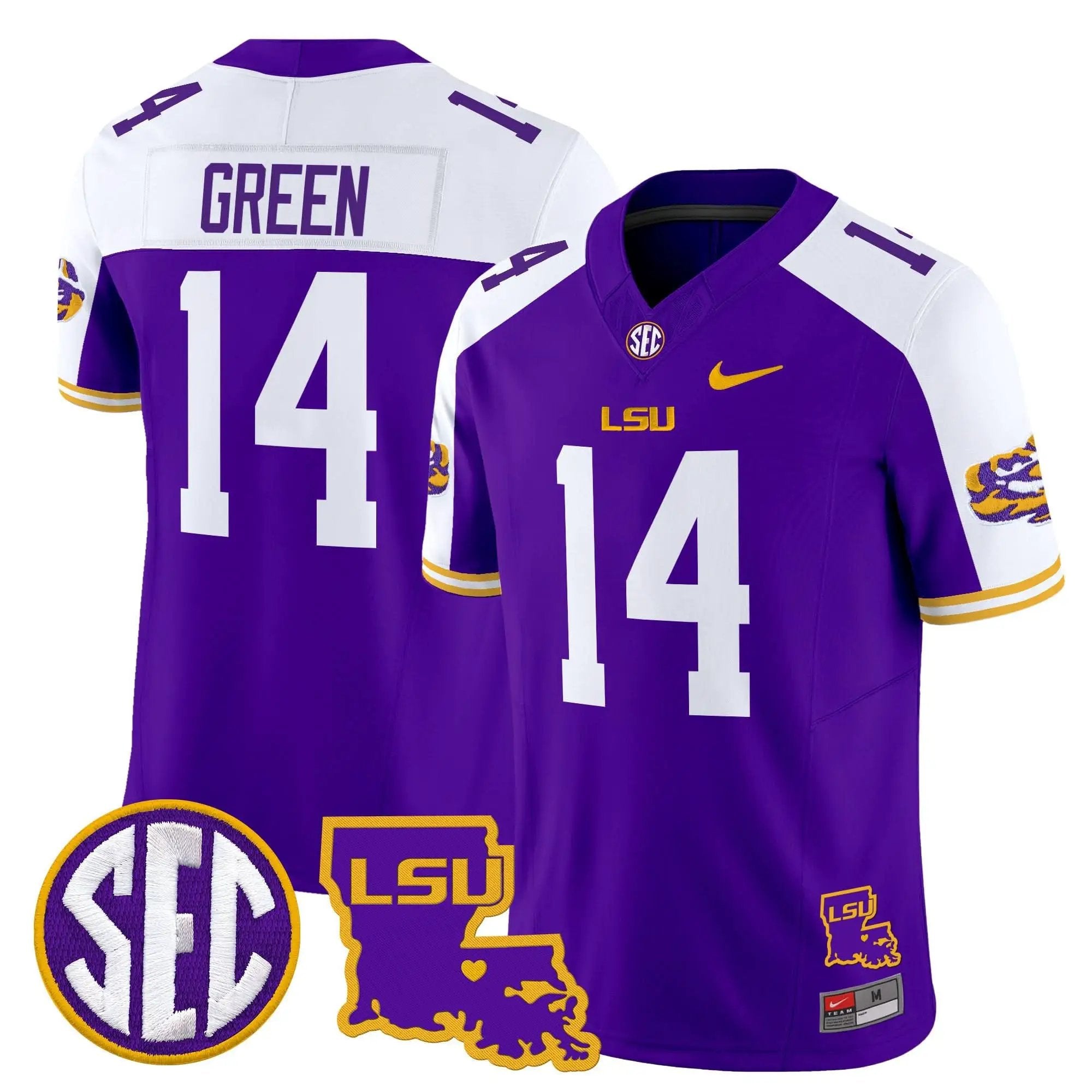 LSU 2025 Louisiana Patch Vapor Limited Jersey by LSU Tigers