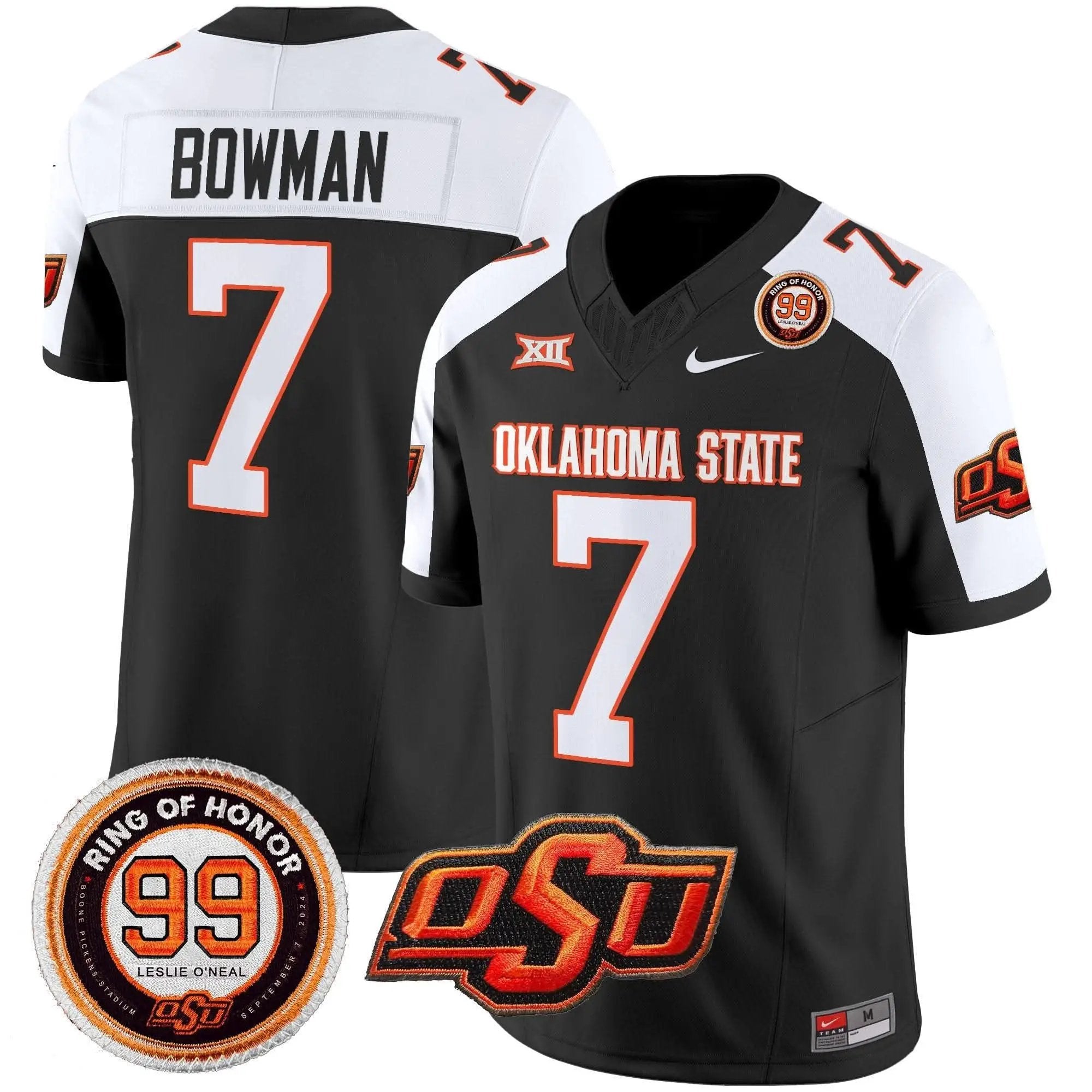 OSD Leslie O'neal Patch Vapor Limited Jersey by Oklahoma State Cowboys