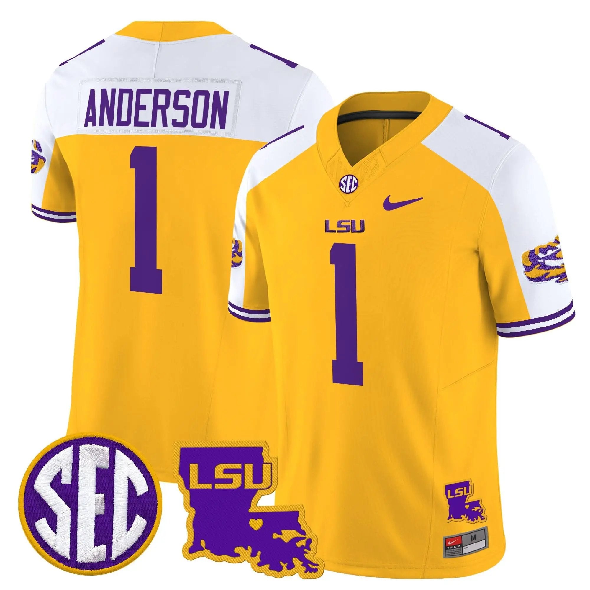 LSU 2025 Louisiana Patch Vapor Limited Jersey by LSU Tigers